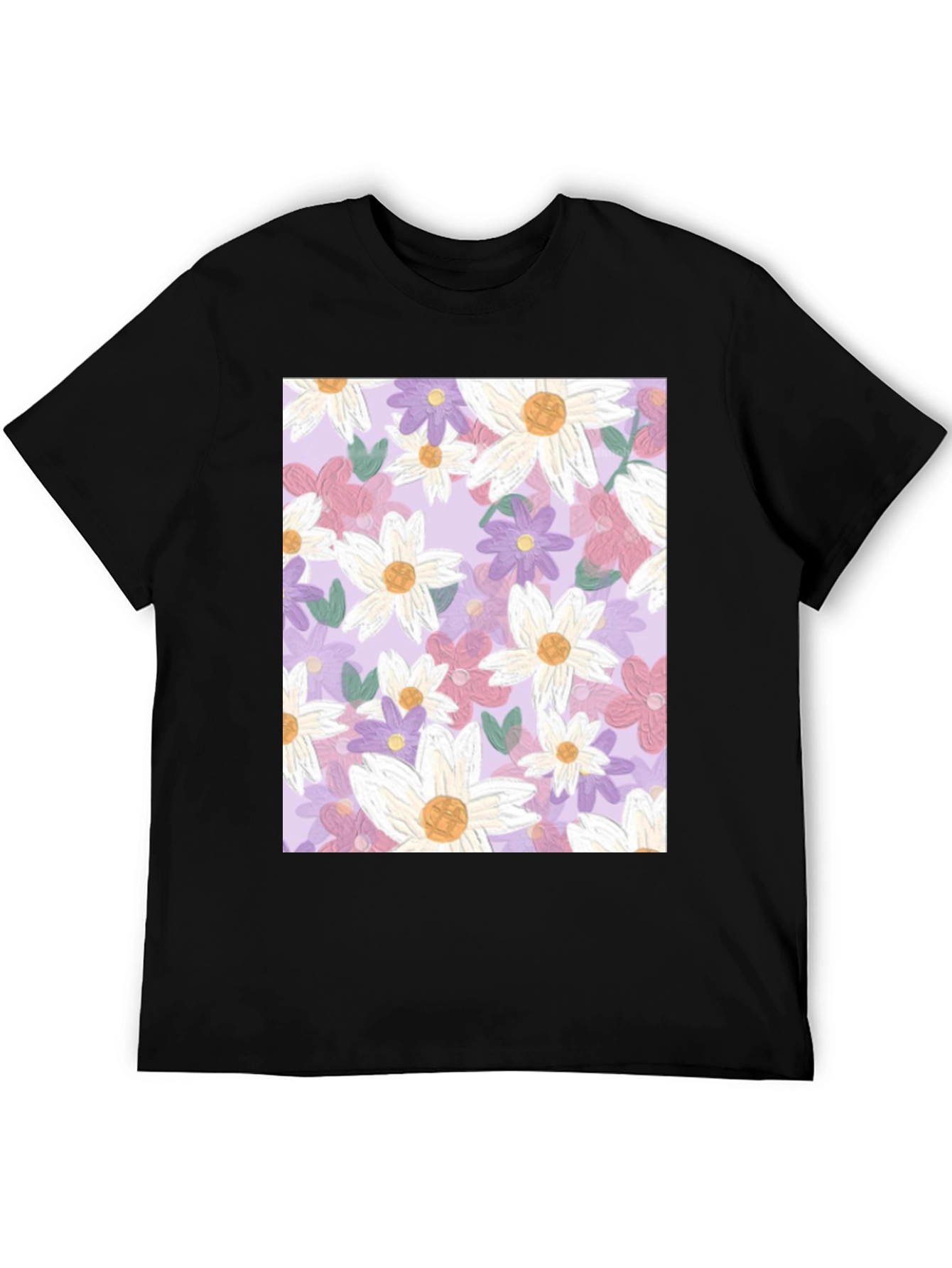Floral Pattern Tee - Stylish Comfort