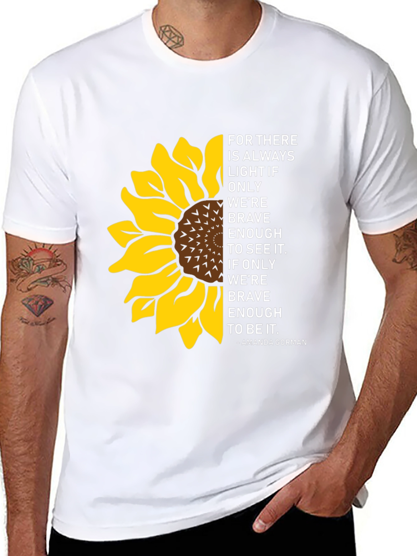 Sunflower Inspirational Quote T-Shirt