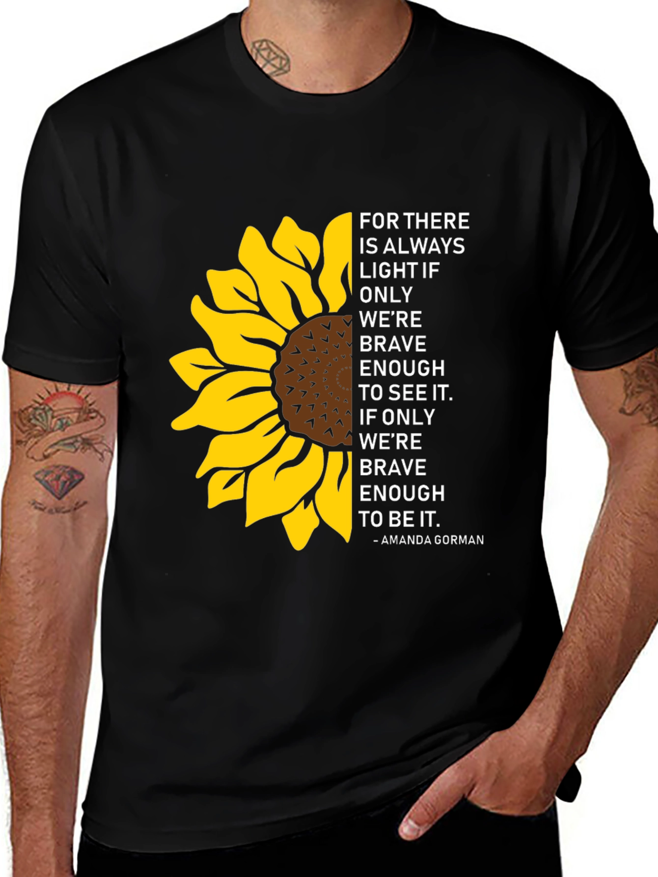 Sunflower Inspirational Quote T-Shirt