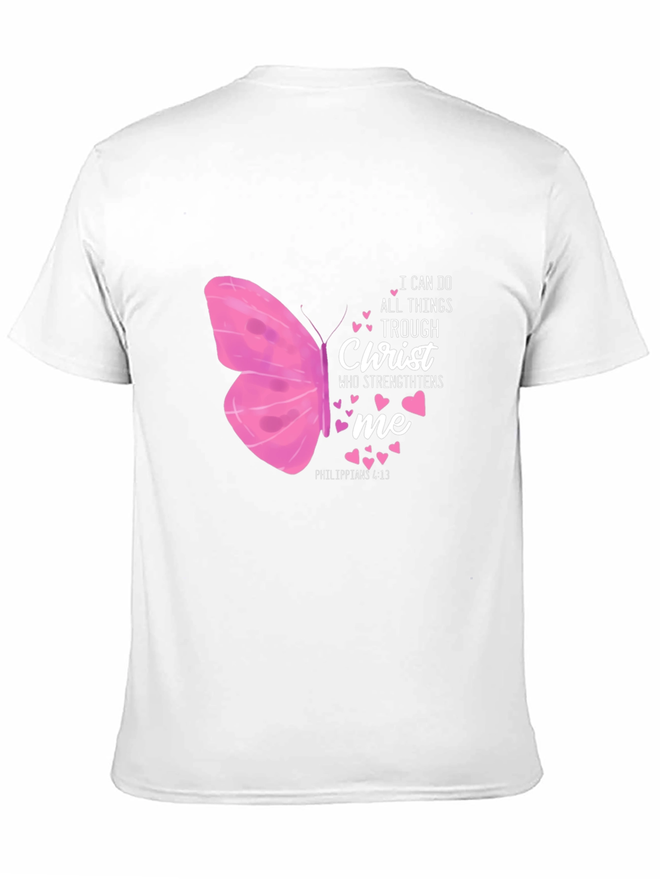 I Can Do All Things Christ Butterfly Black T-Shirt