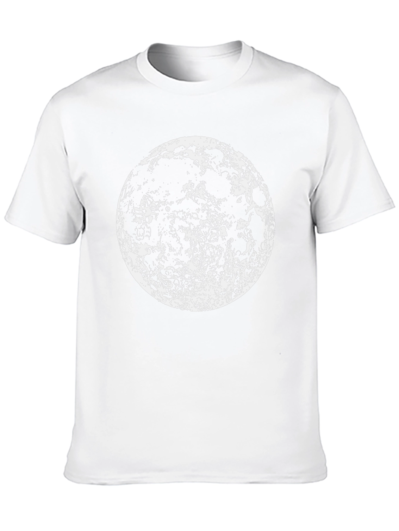 Lunar Phase Graphic Tee - Black Cotton Moon Print