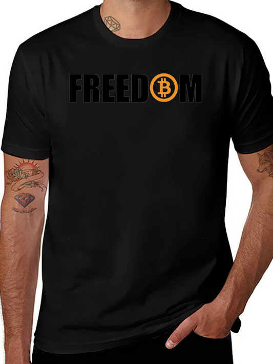 Bitcoin Freedom Graphic T-Shirt - Crypto Currency Tee