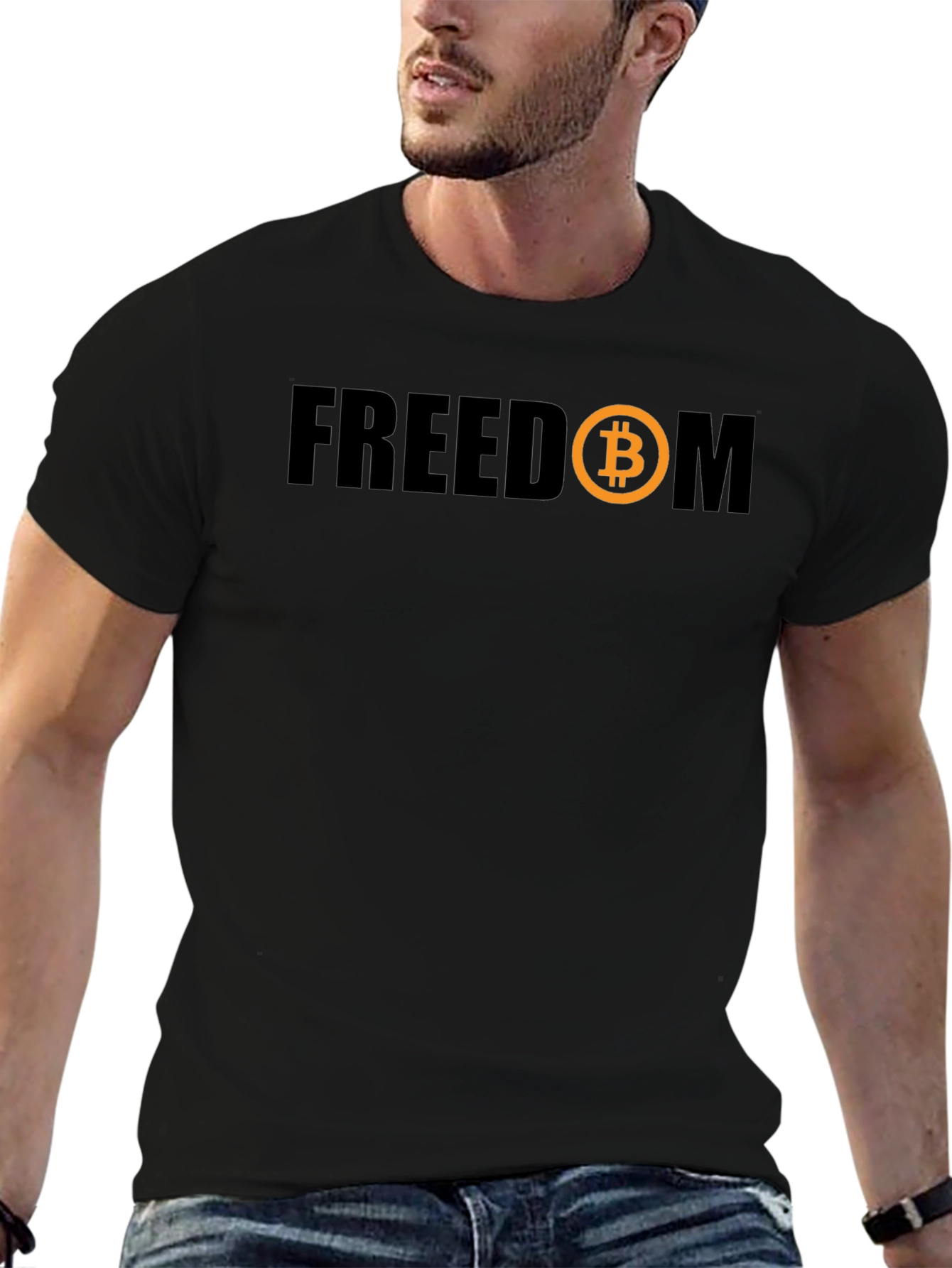 Bitcoin Freedom Graphic T-Shirt - Crypto Currency Tee