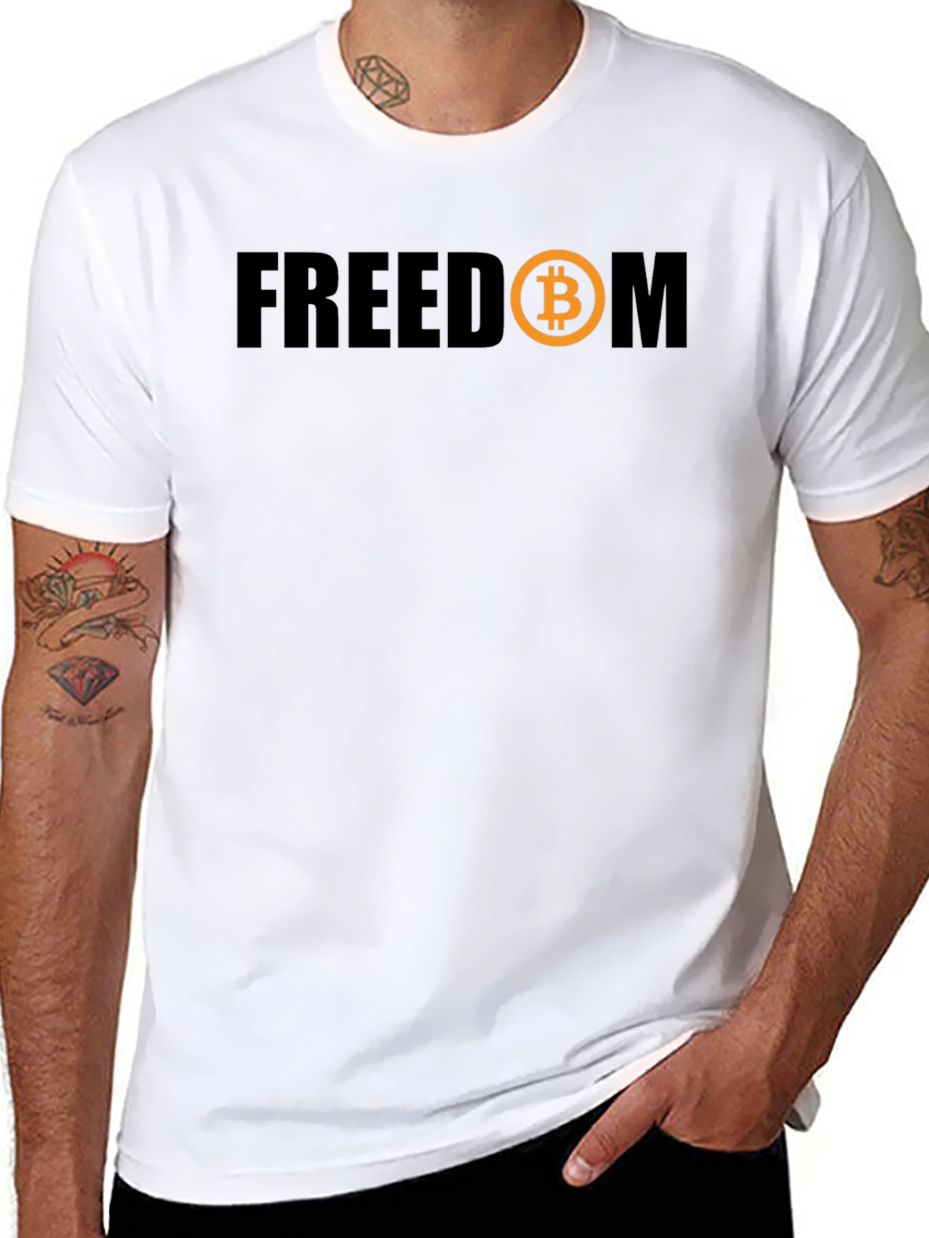 Bitcoin Freedom Graphic T-Shirt - Crypto Currency Tee