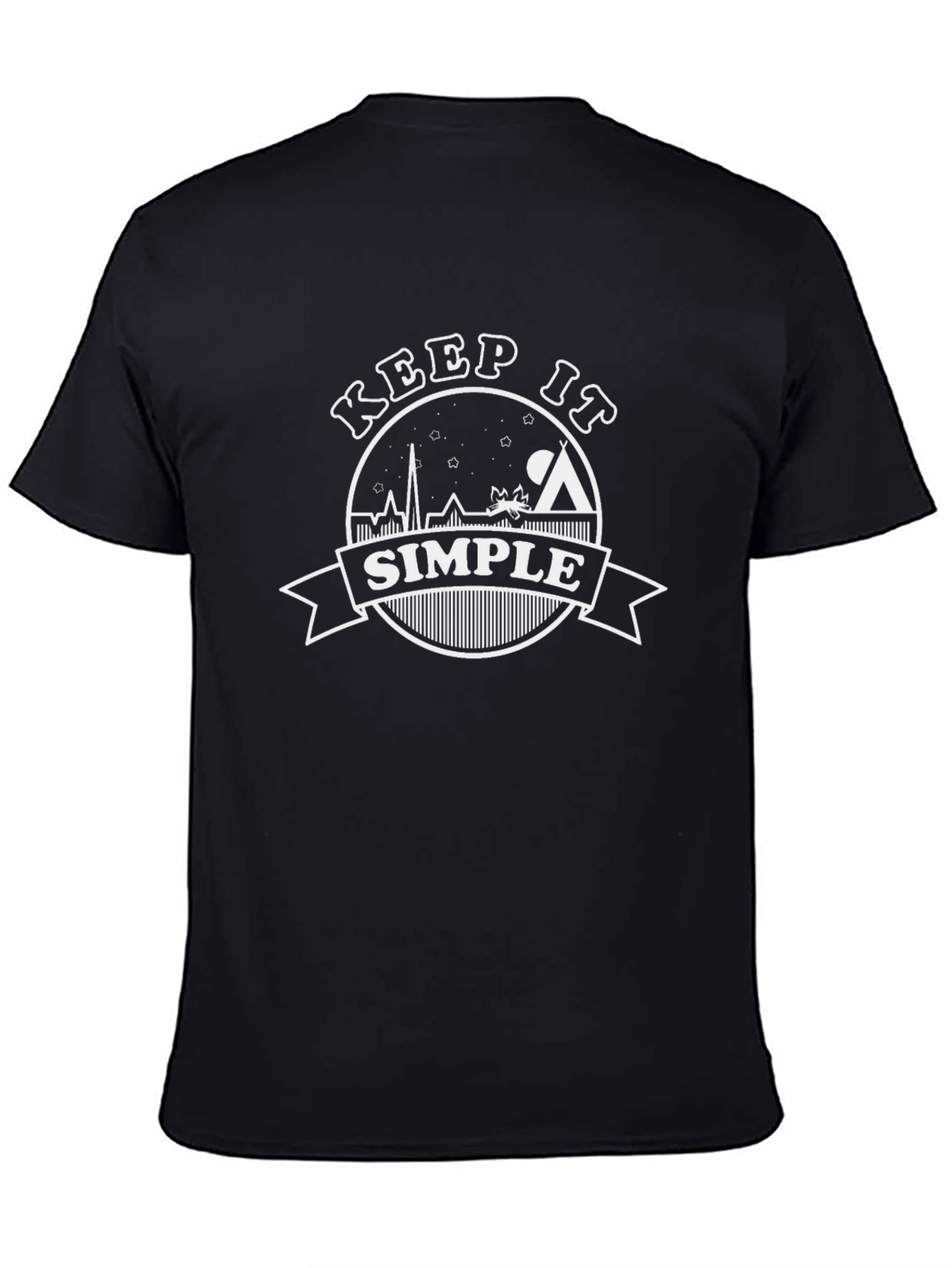 Keep It Simple Graphic T-Shirt - Black Cotton Tee