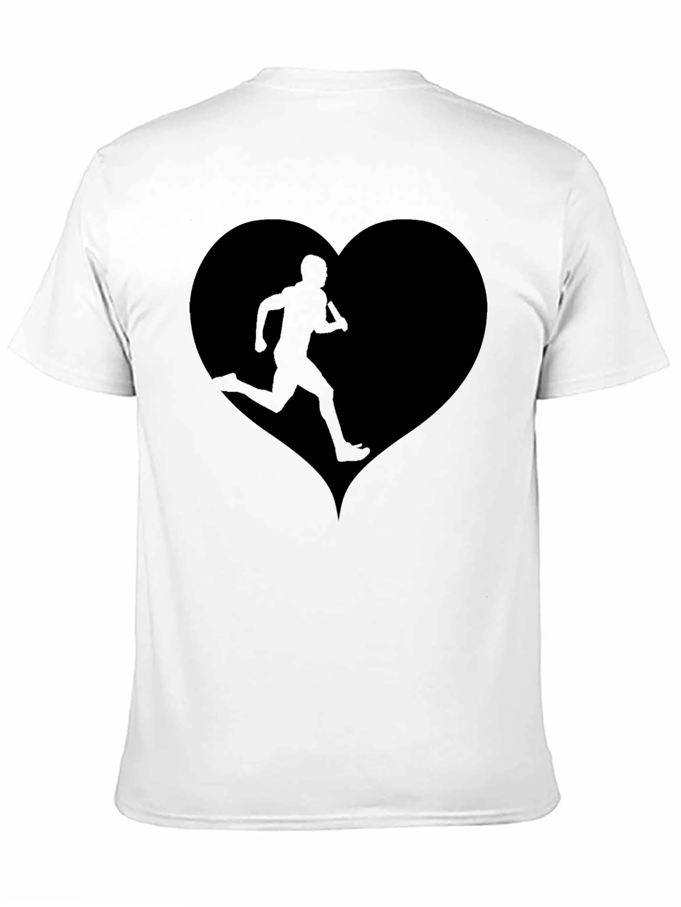 Runners Heart Graphic Tee - Black Cotton