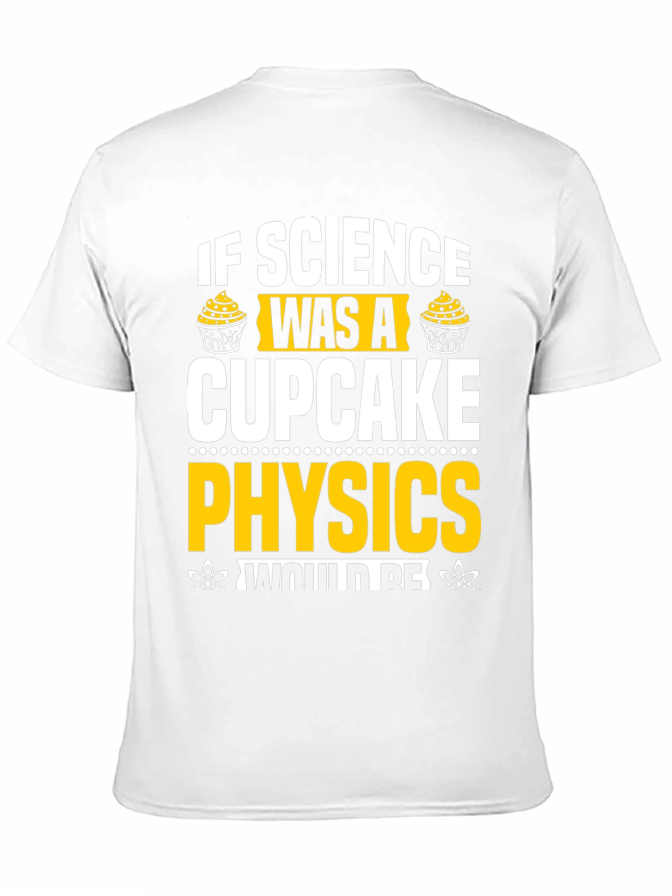 Science Physics Cupcake Black Graphic T-Shirt