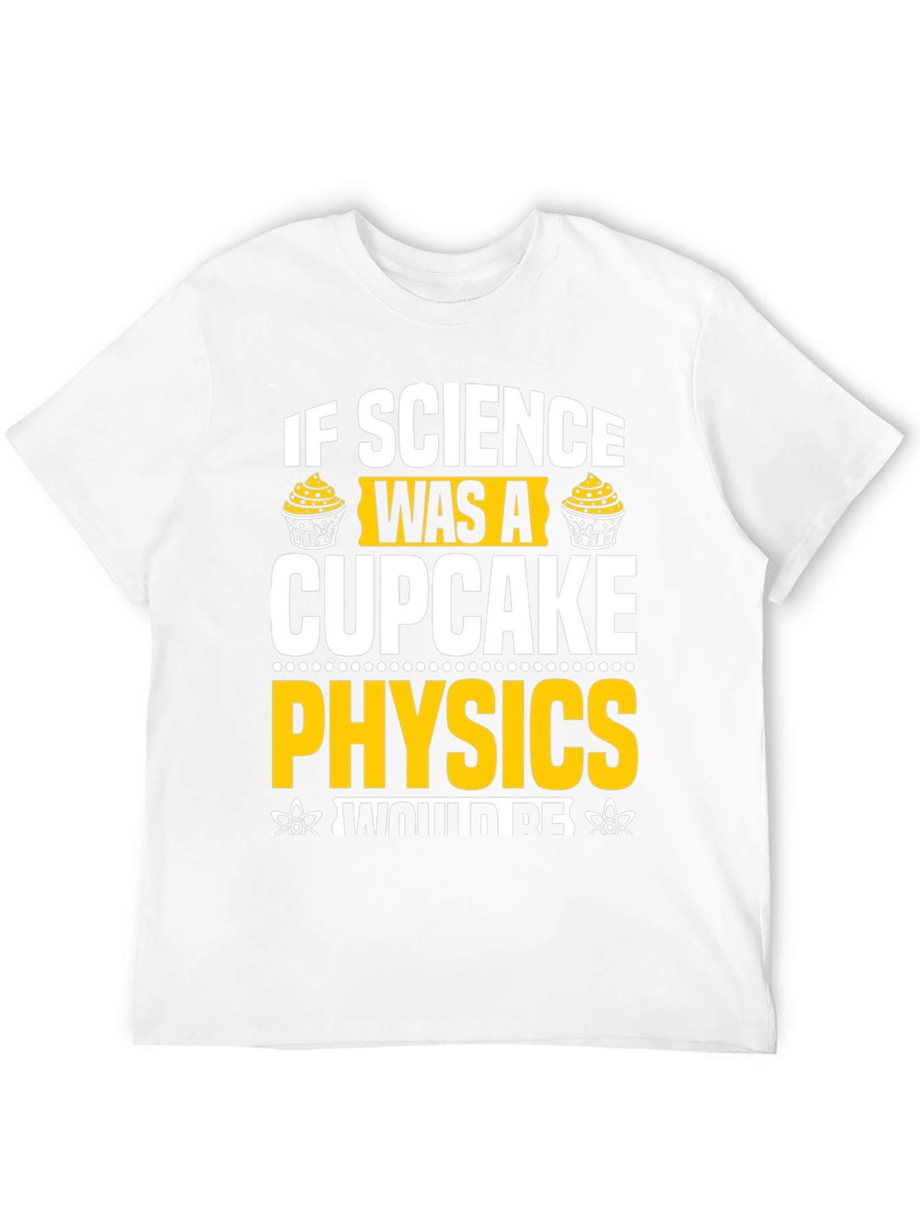 Science Physics Cupcake Black Graphic T-Shirt