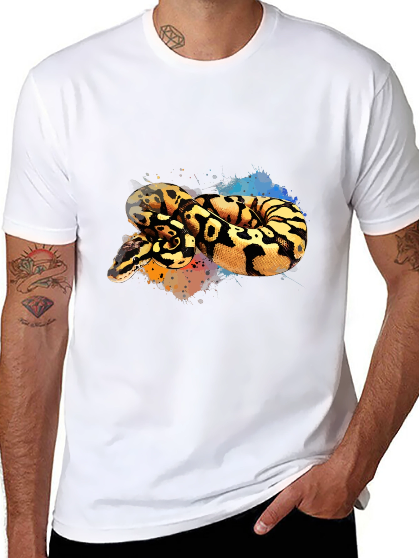 Python Snake Graphic Tee - Cool Reptile Design