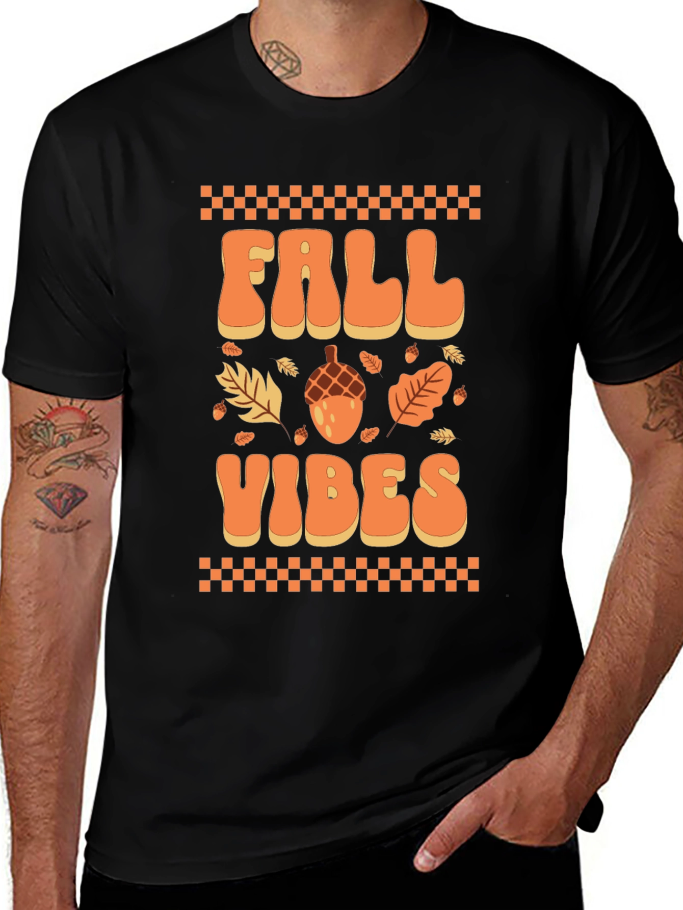 Fall Vibes Graphic Tee - Autumn Themed Shirt
