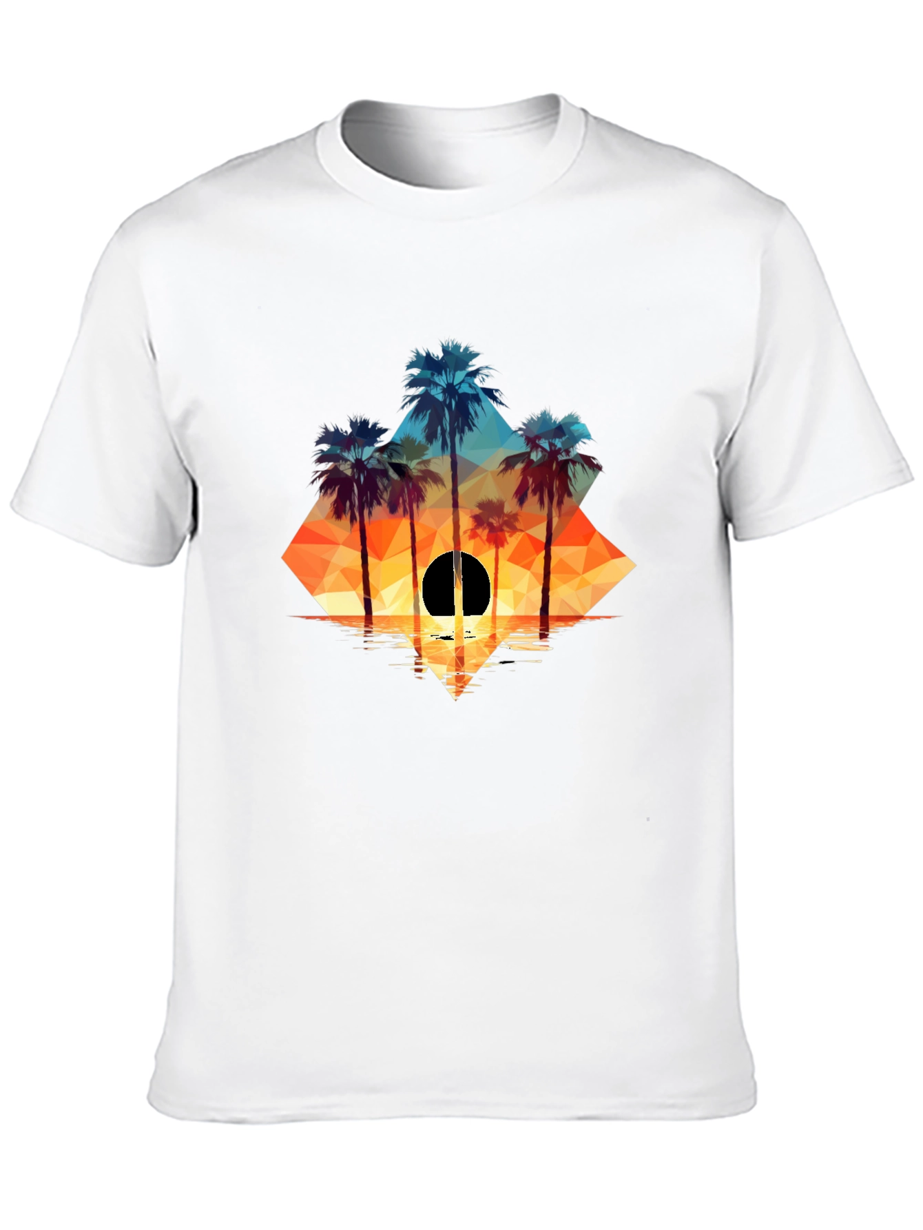 Geometric Palm Sunset Tee