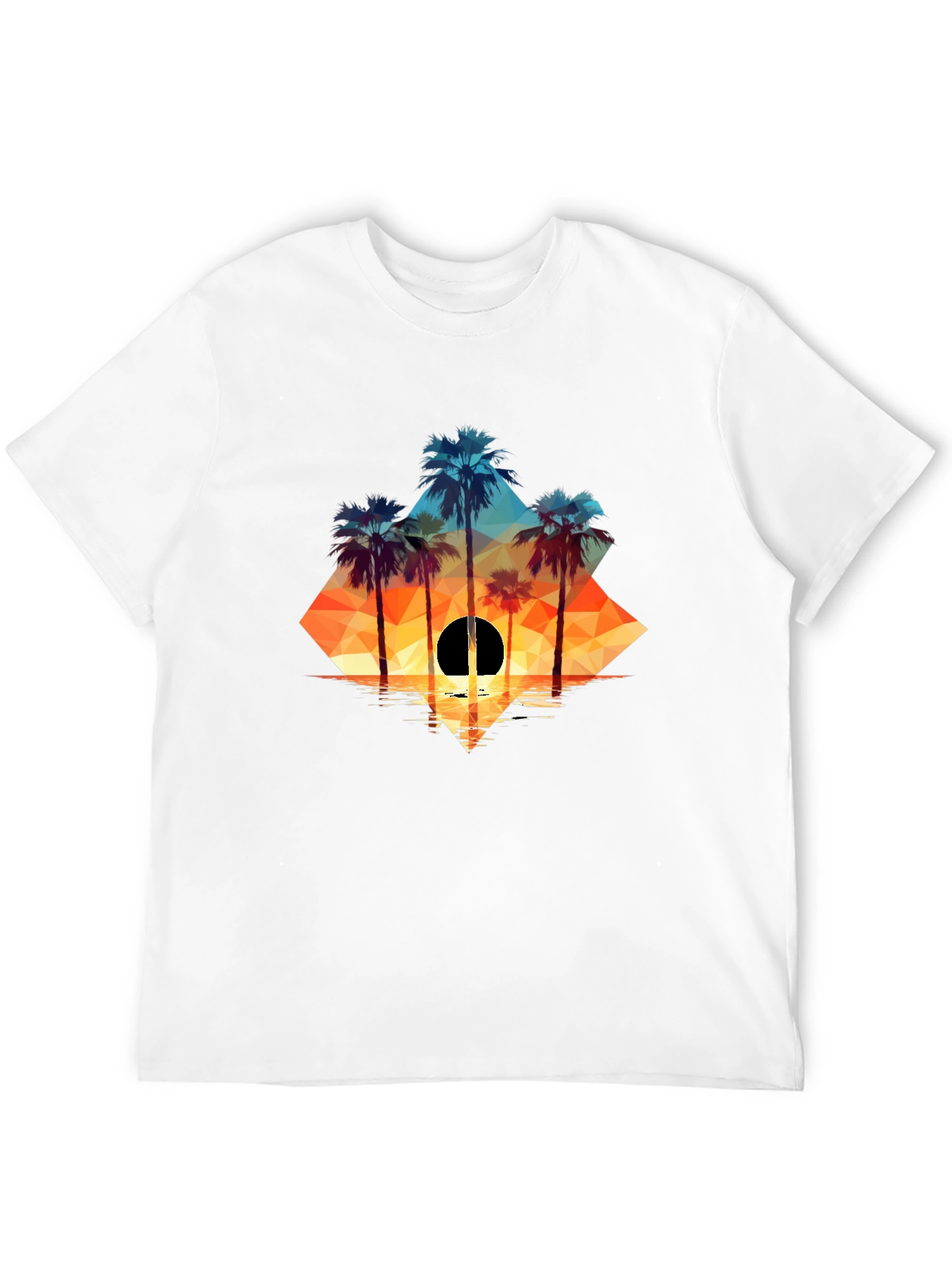 Geometric Palm Sunset Tee