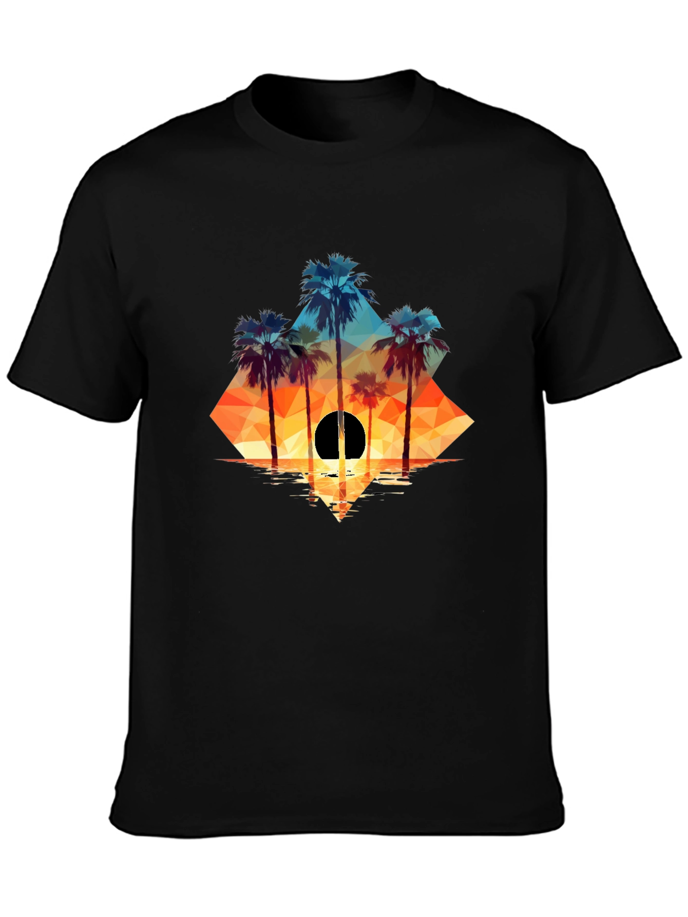 Geometric Palm Sunset Tee
