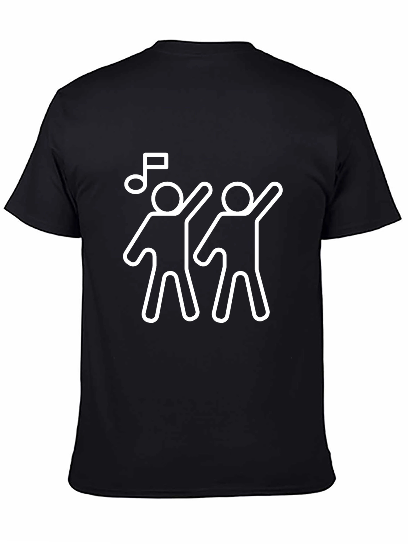 Dancing Duo Tee - Fun Graphic Black T-Shirt