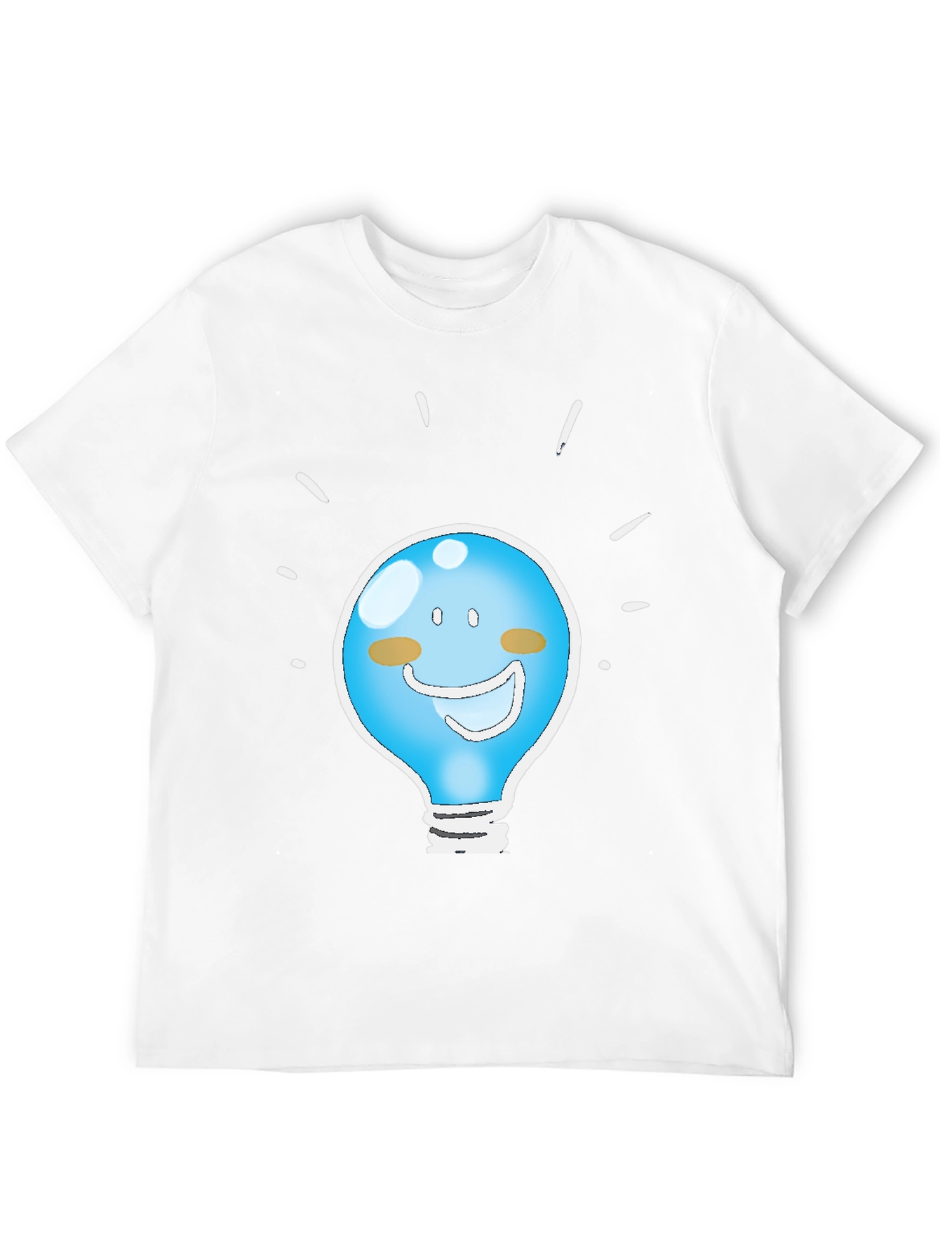 Funny Idea Light Bulb Graphic Tee - Black