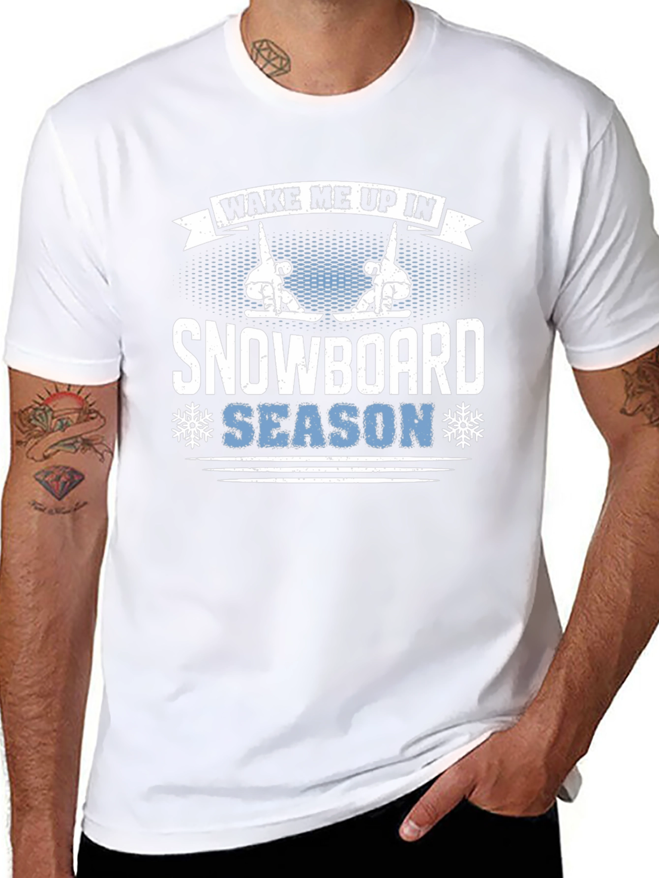 Wake Me Up in Snowboard Season Black T-Shirt