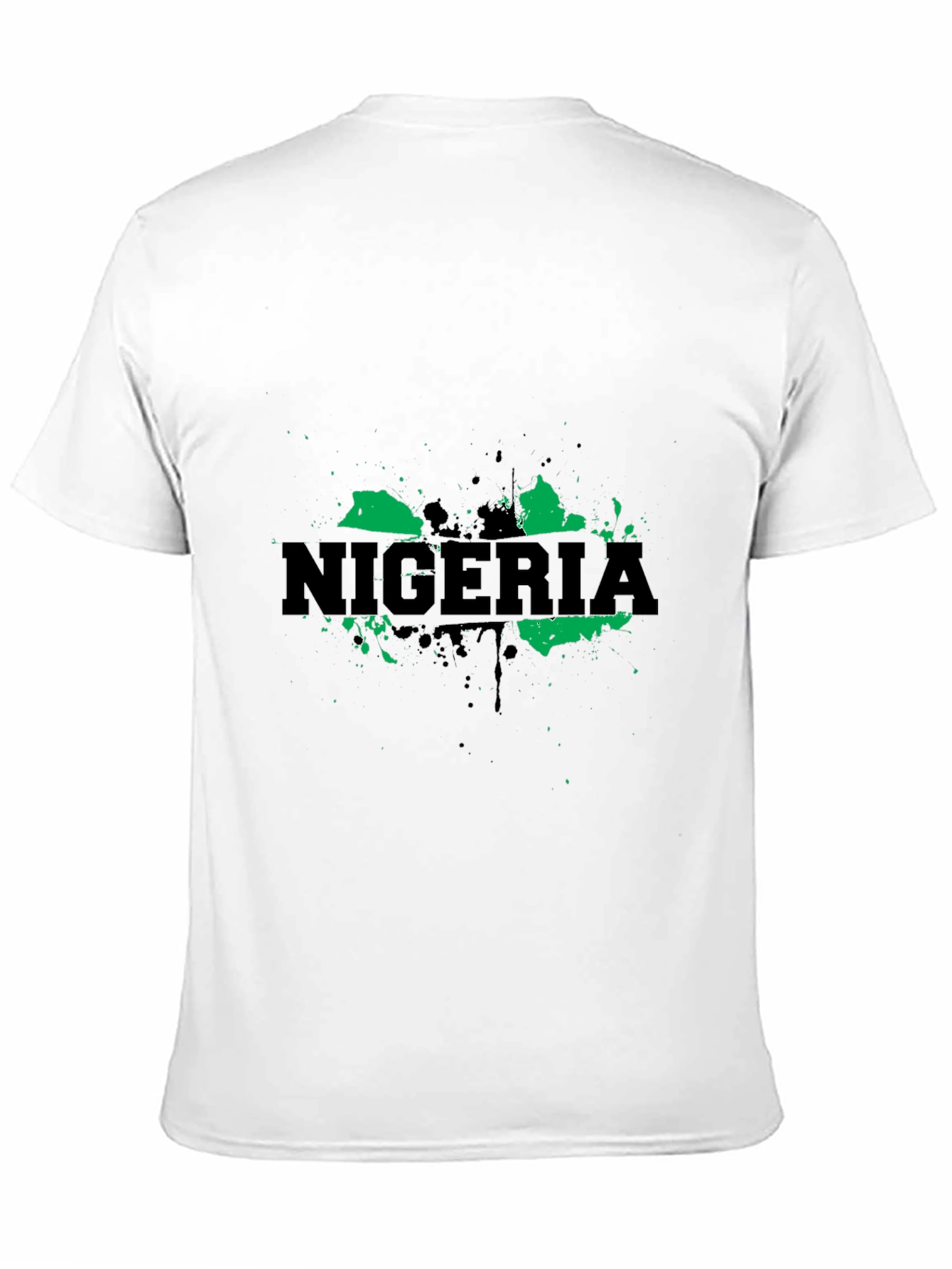 Nigeria Map T-Shirt - Green and Black Graphic Tee