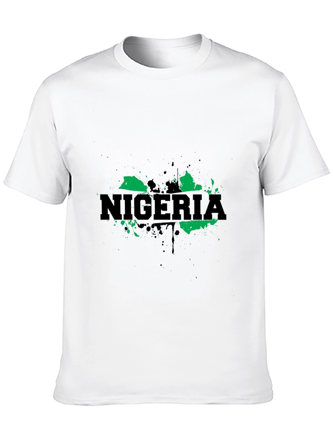 Nigeria Map T-Shirt - Green and Black Graphic Tee