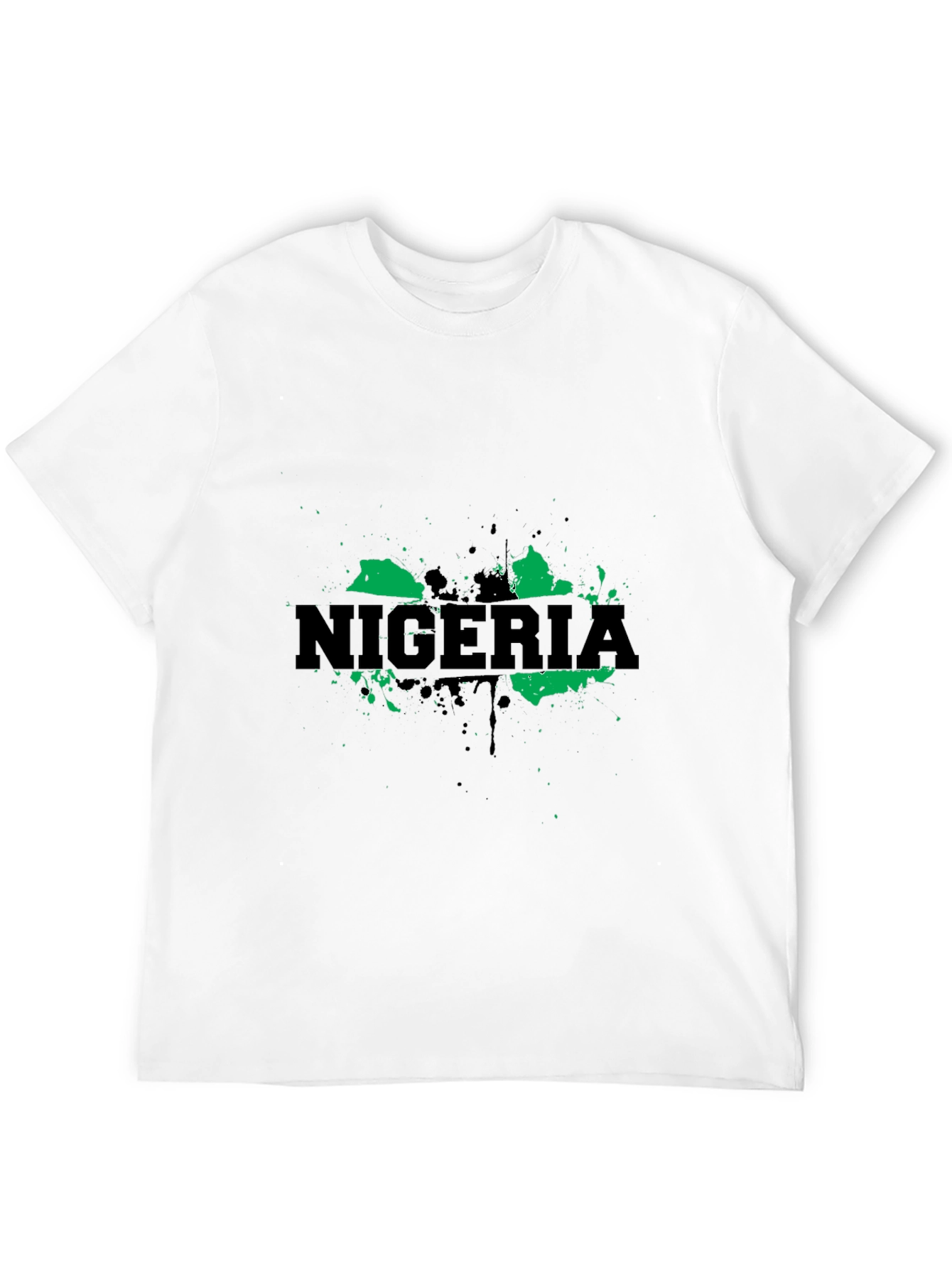 Nigeria Map T-Shirt - Green and Black Graphic Tee