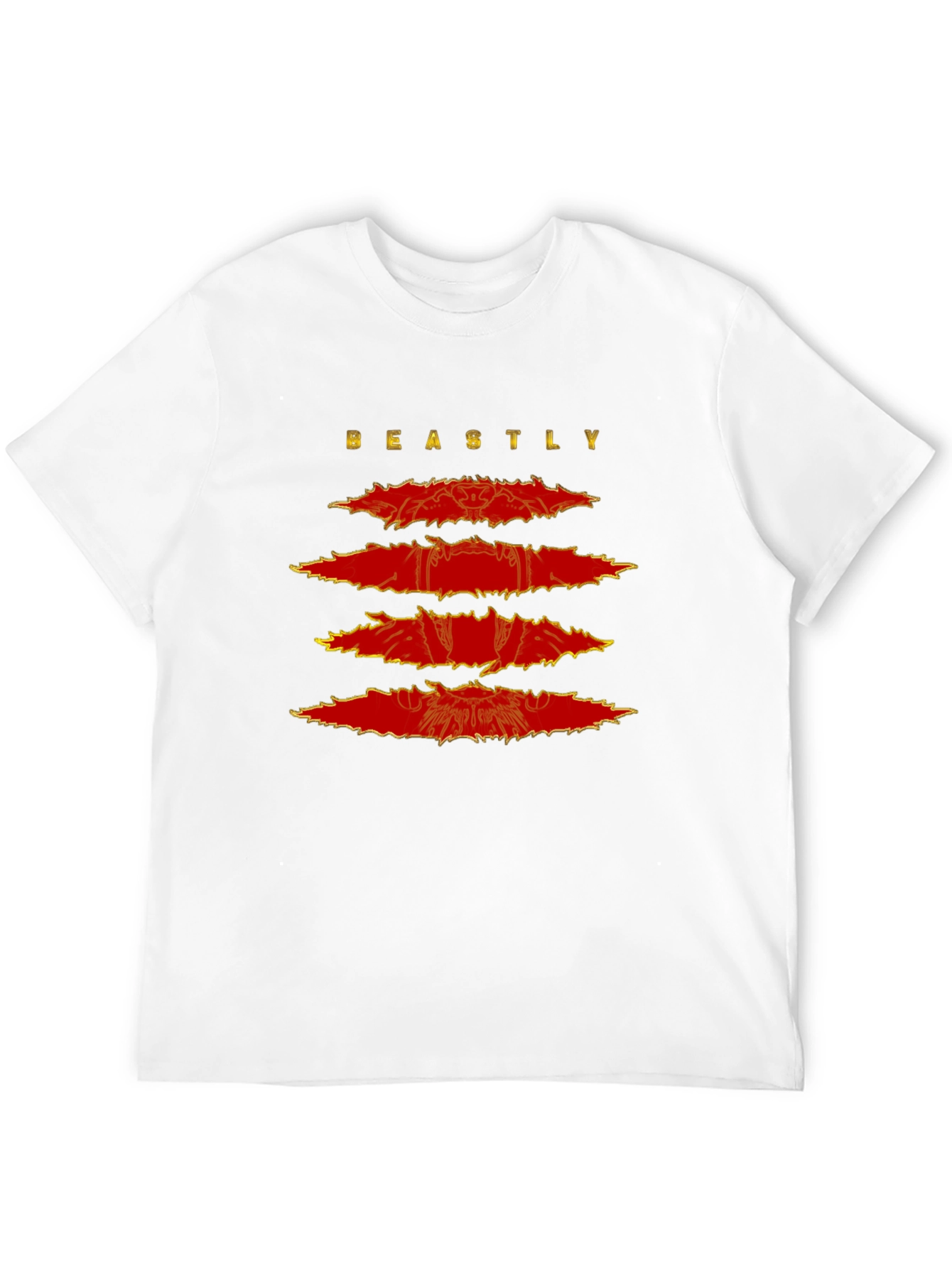 Beastly Graphic Print Mens Black T-Shirt