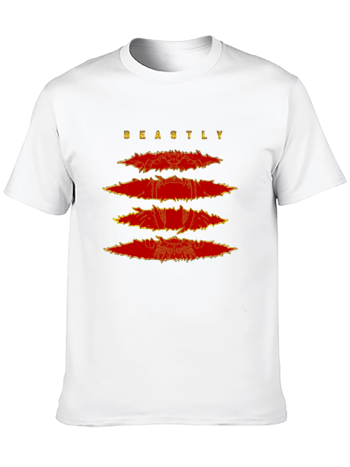 Beastly Graphic Print Mens Black T-Shirt