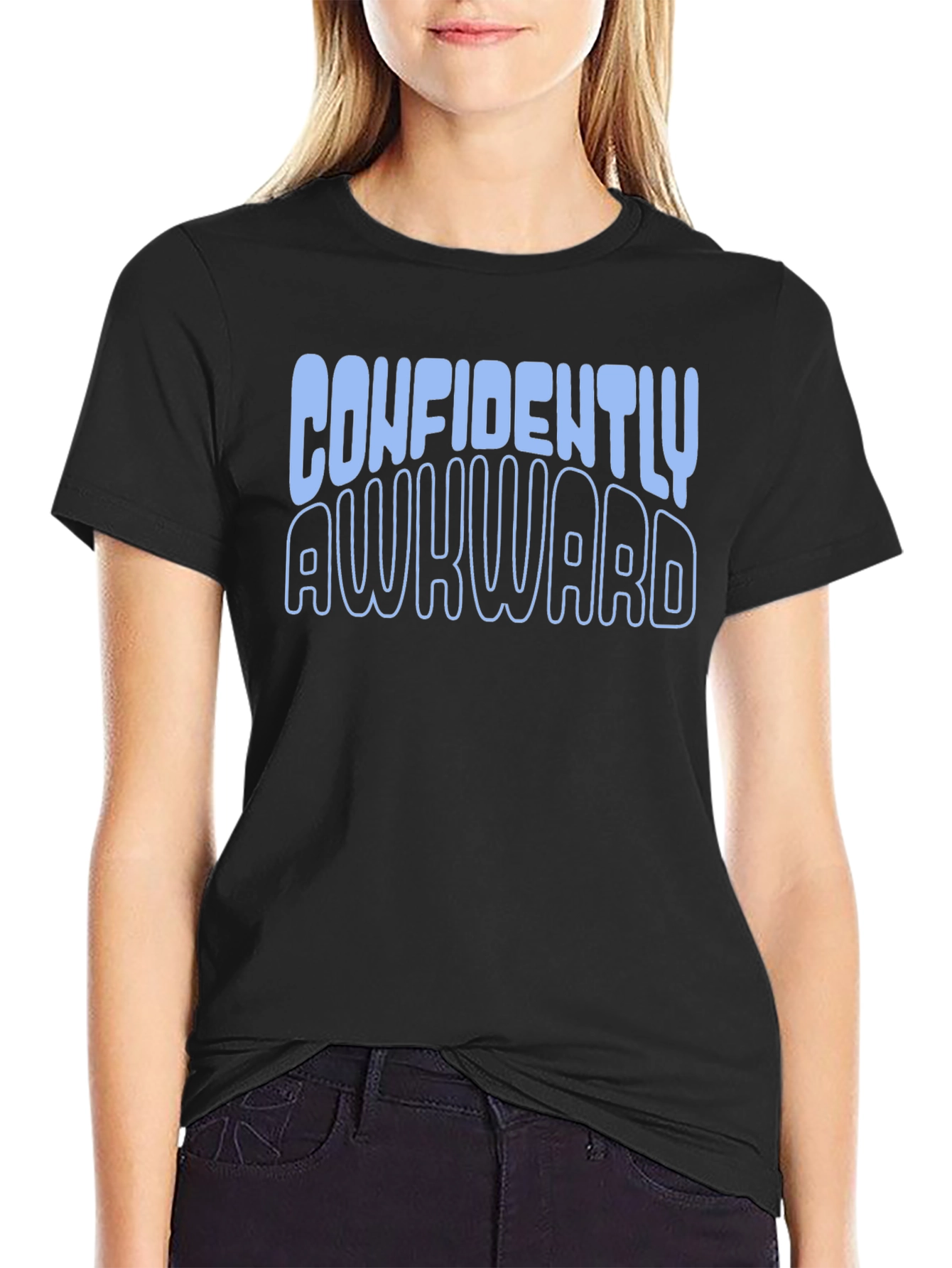 Confidently Awkward Graphic Tee - Black