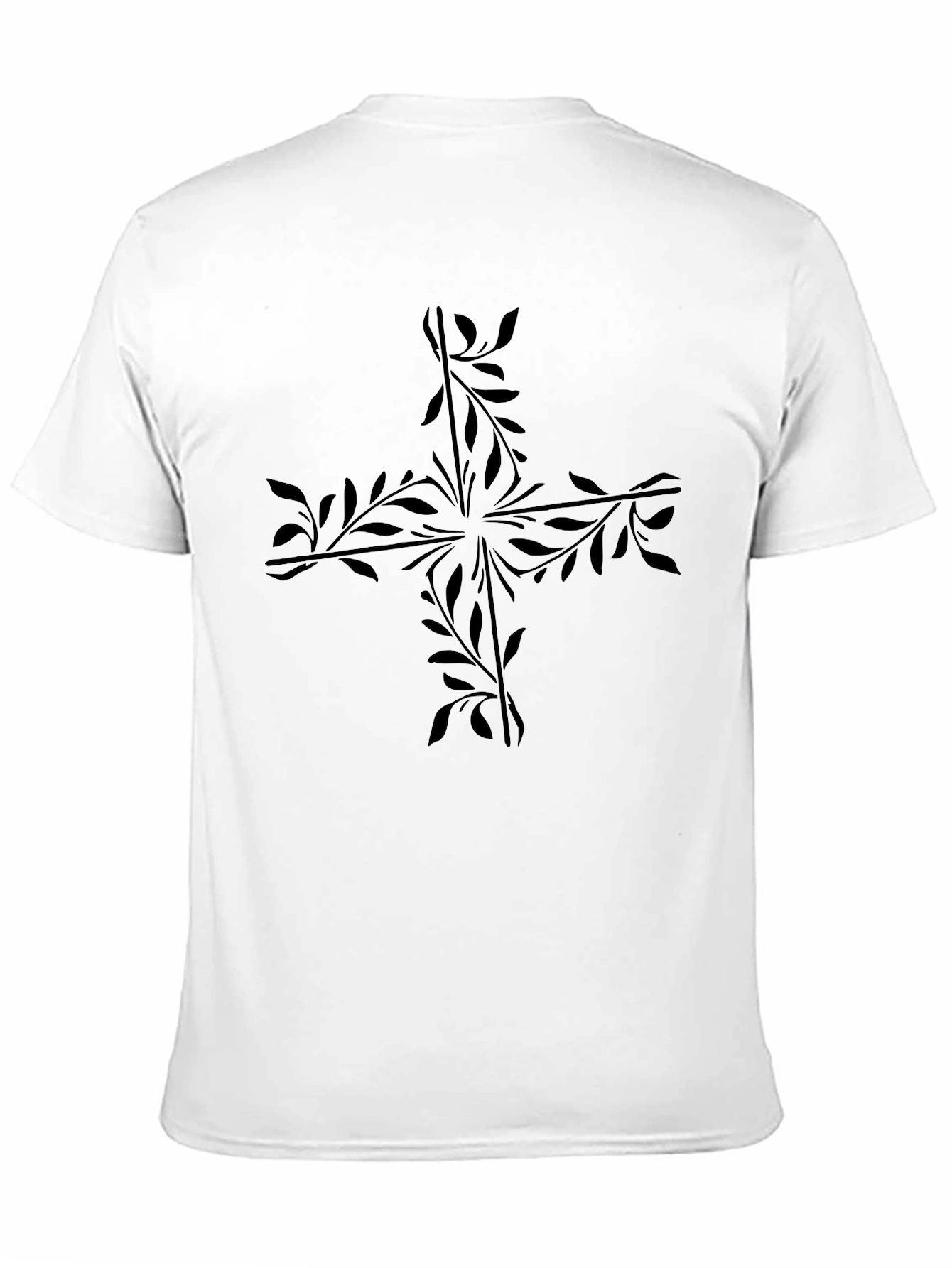 Botanical Cross Graphic Tee - Black