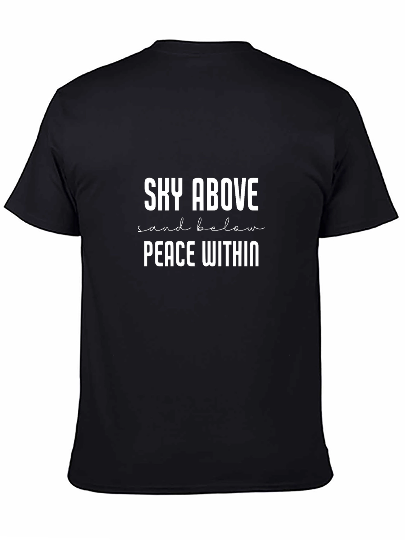 Sky Above Peace Within Black T-Shirt