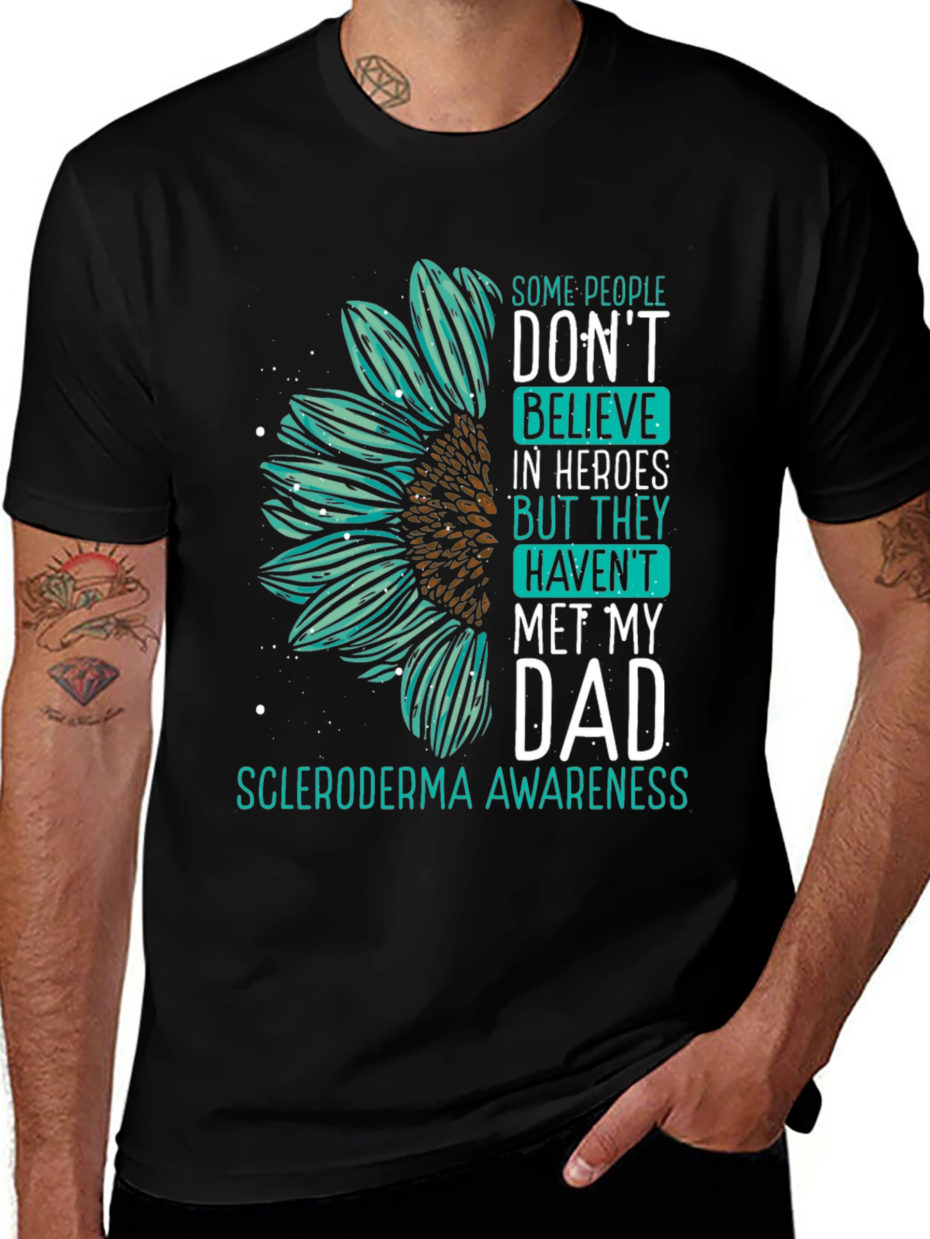 Scleroderma Awareness Sunflower T-Shirt
