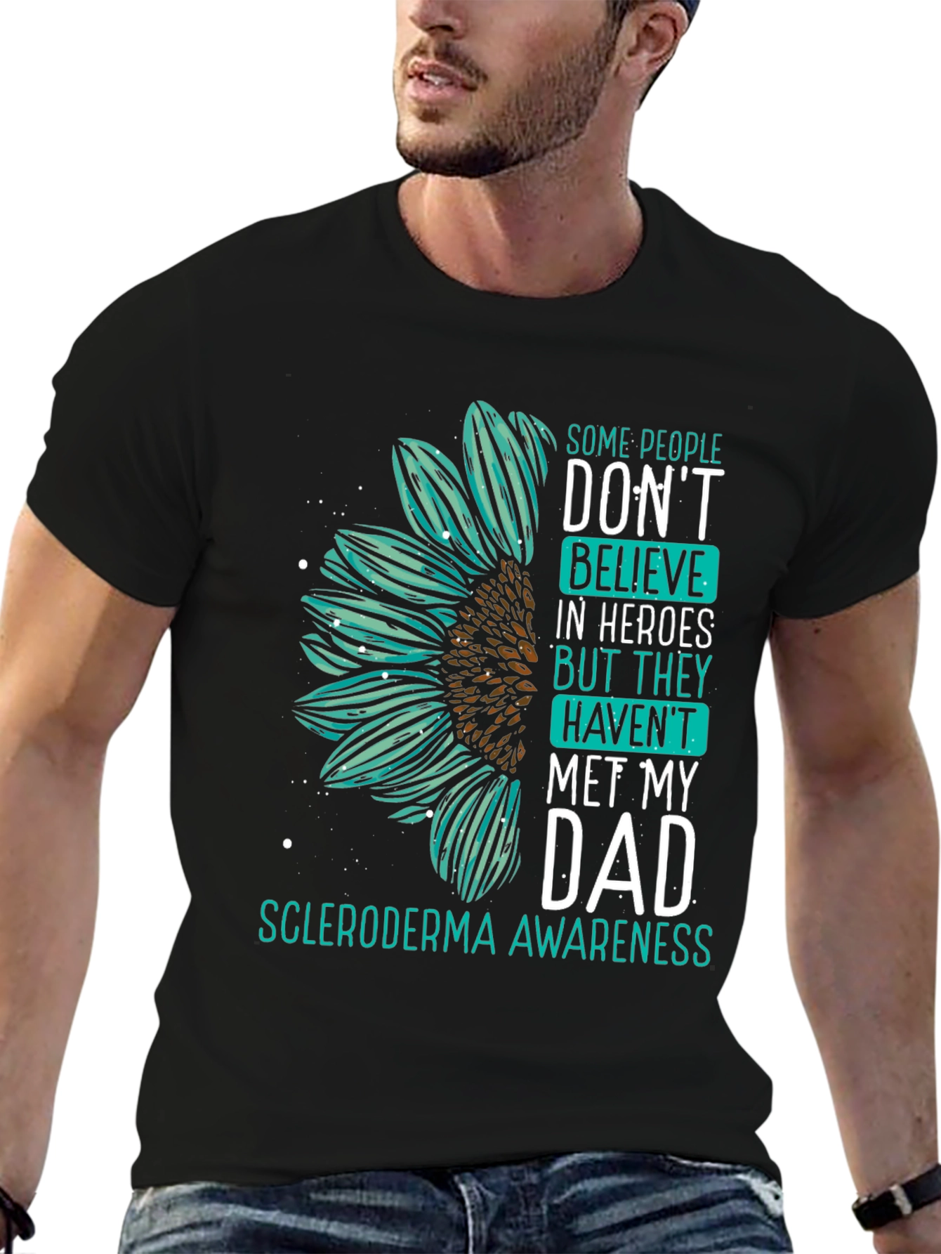 Scleroderma Awareness Sunflower T-Shirt