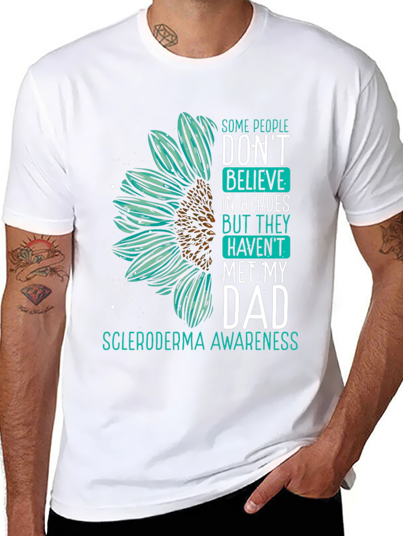 Scleroderma Awareness Sunflower T-Shirt
