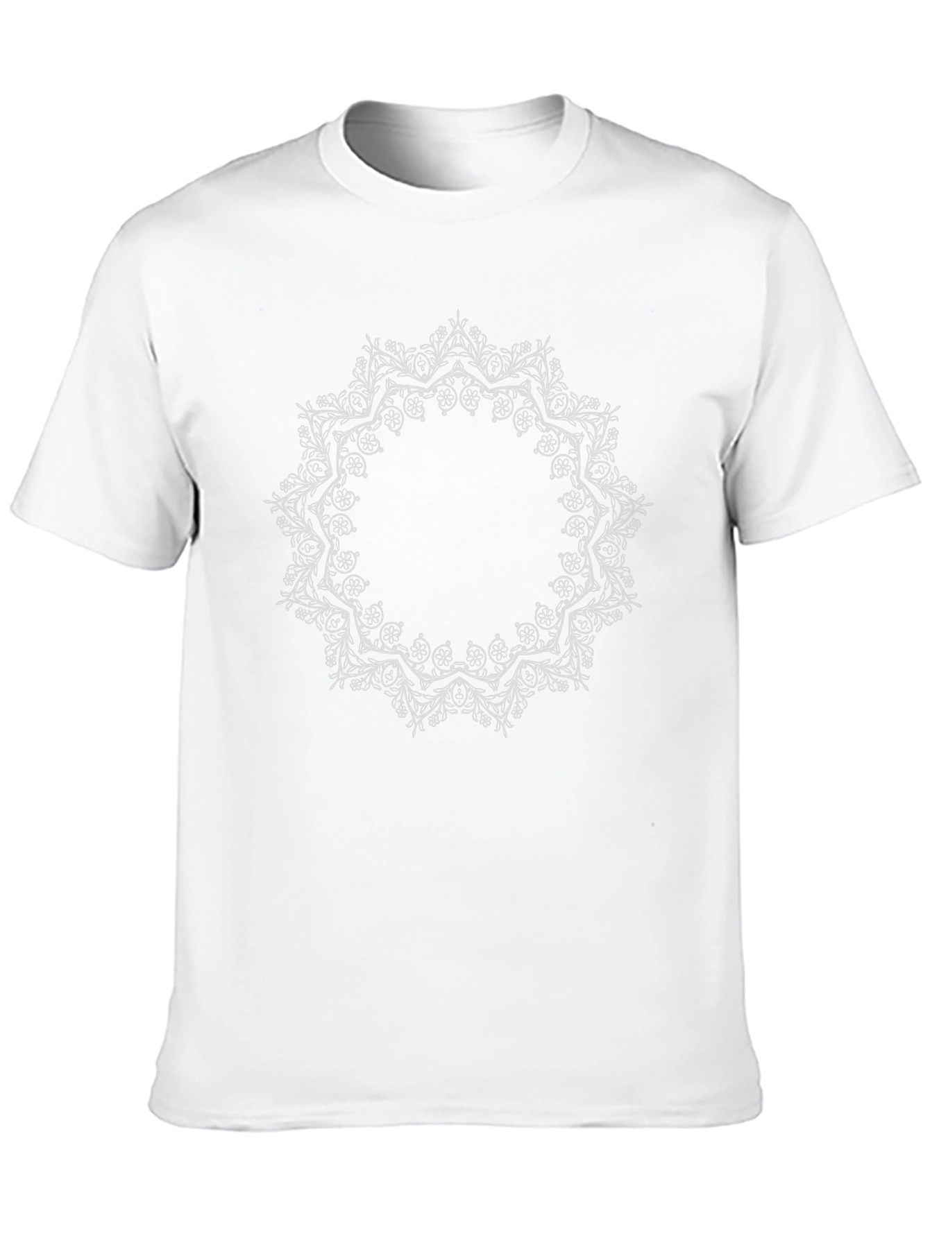 Floral Mandala Graphic Tee - Classic Black