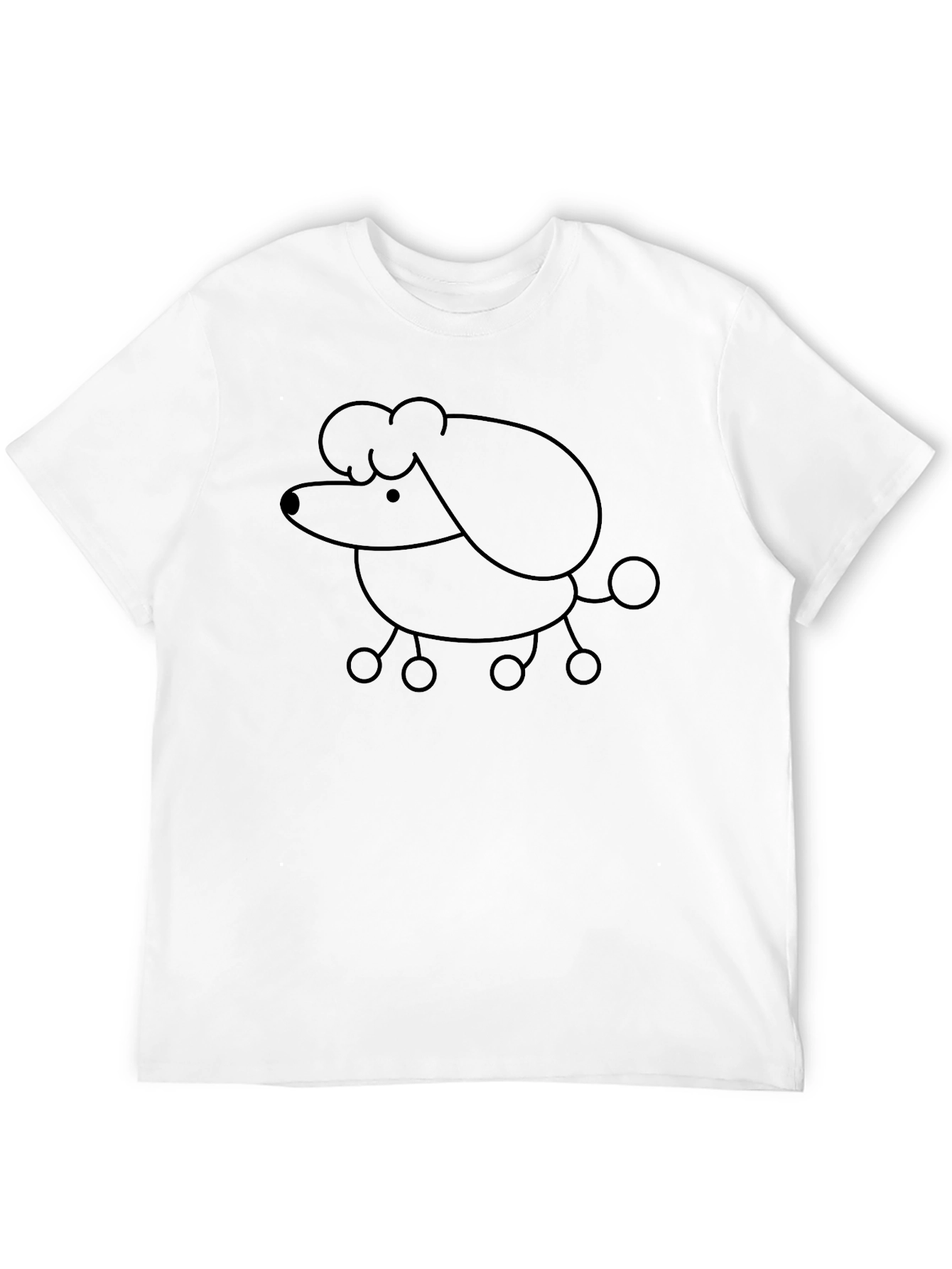 Poodle Graphic Black T-Shirt
