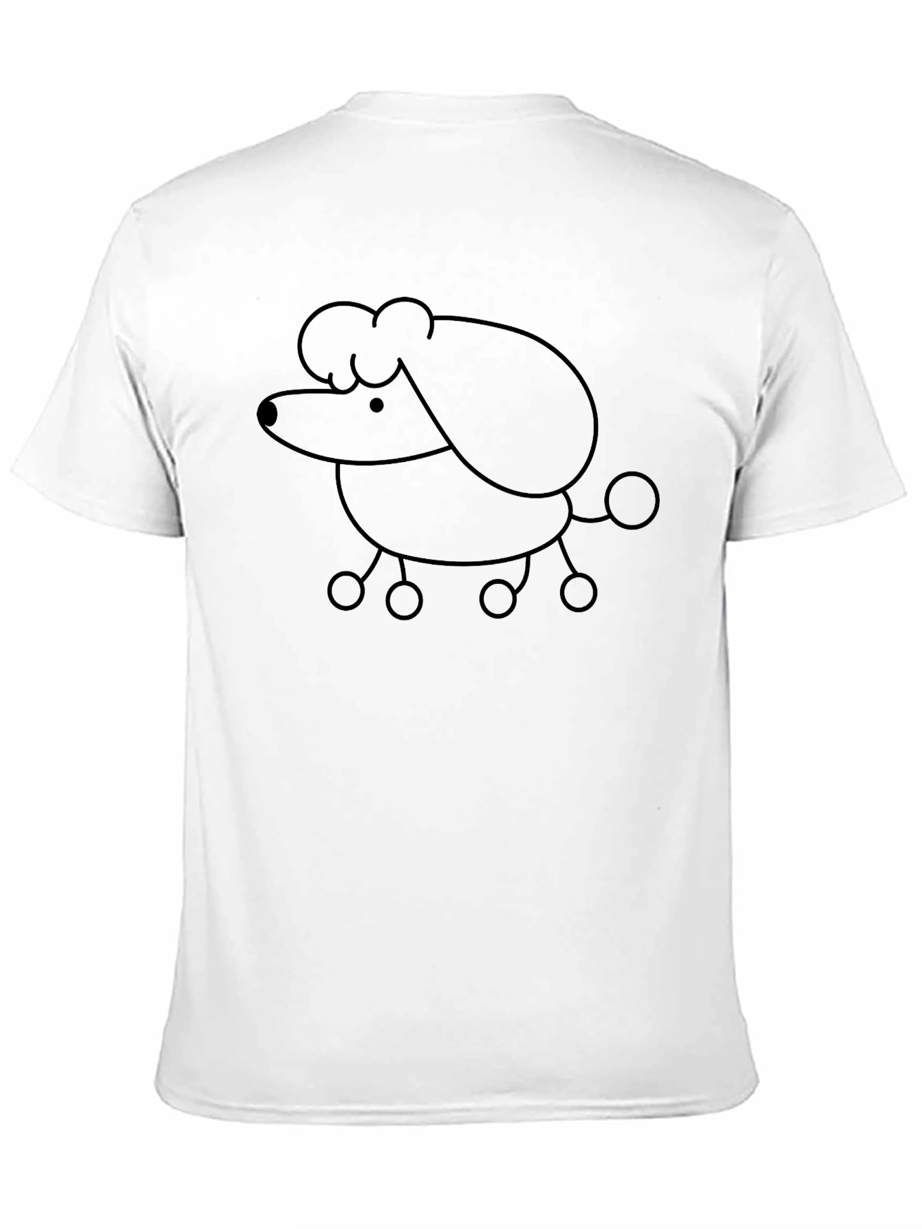 Poodle Graphic Black T-Shirt