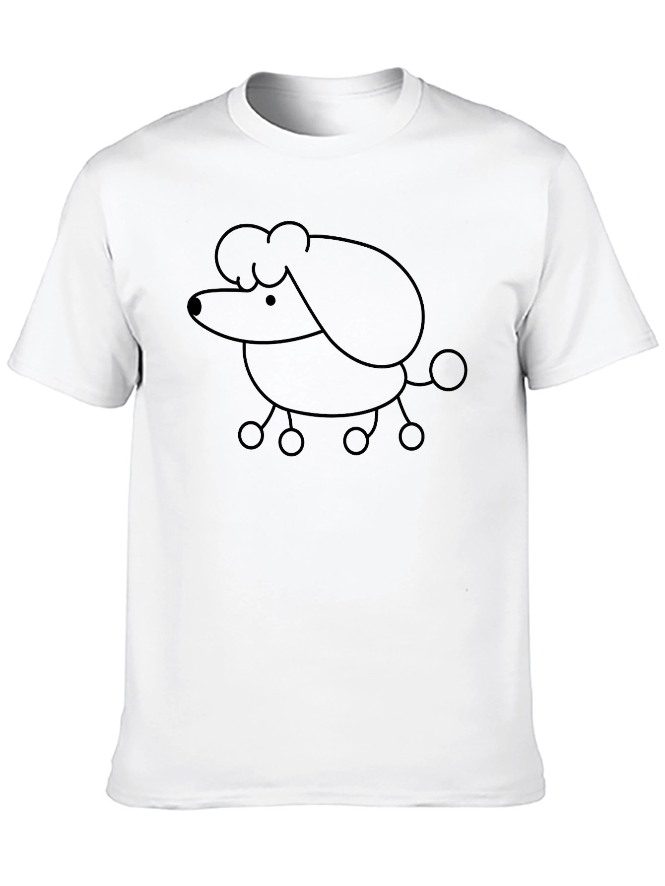 Poodle Graphic Black T-Shirt
