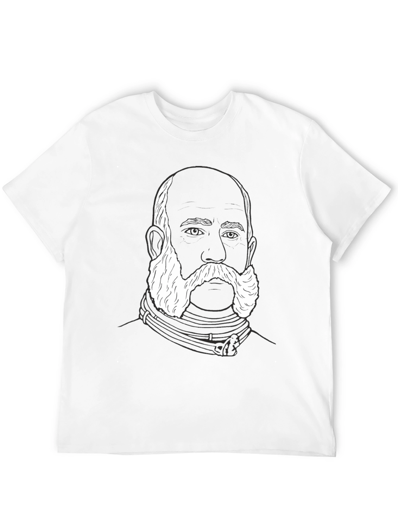 Bearded Man Graphic T-Shirt - Black