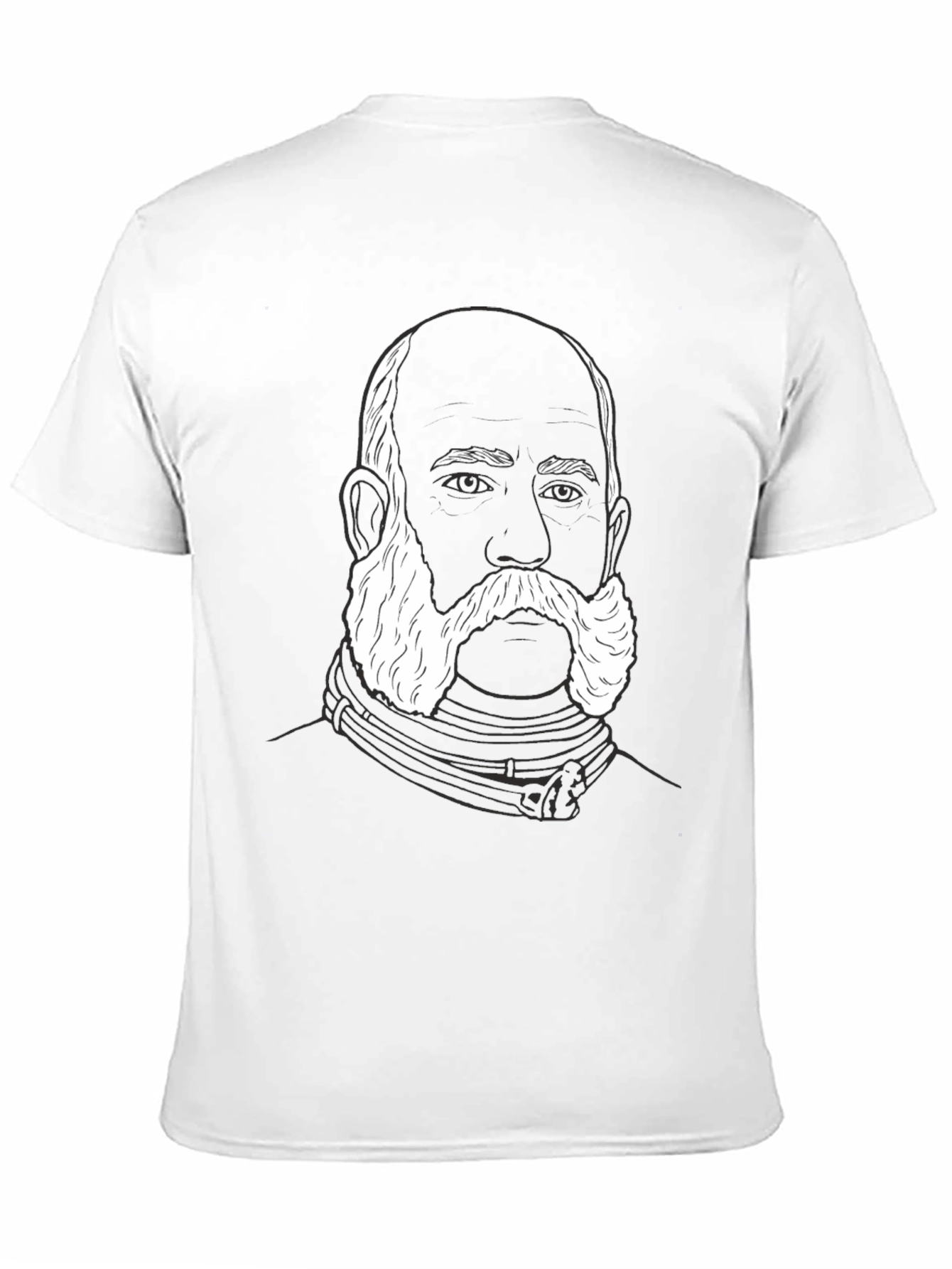 Bearded Man Graphic T-Shirt - Black