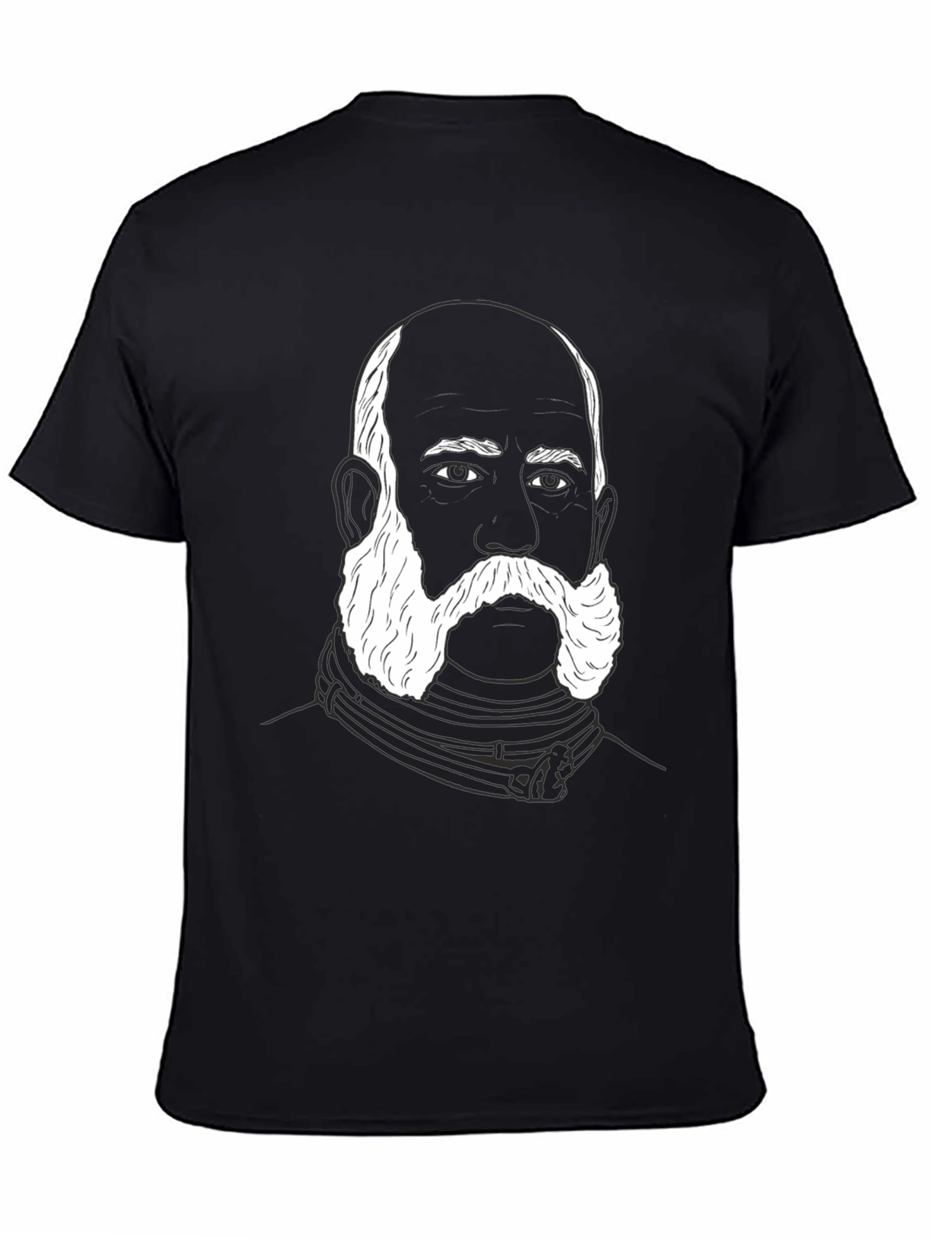 Bearded Man Graphic T-Shirt - Black
