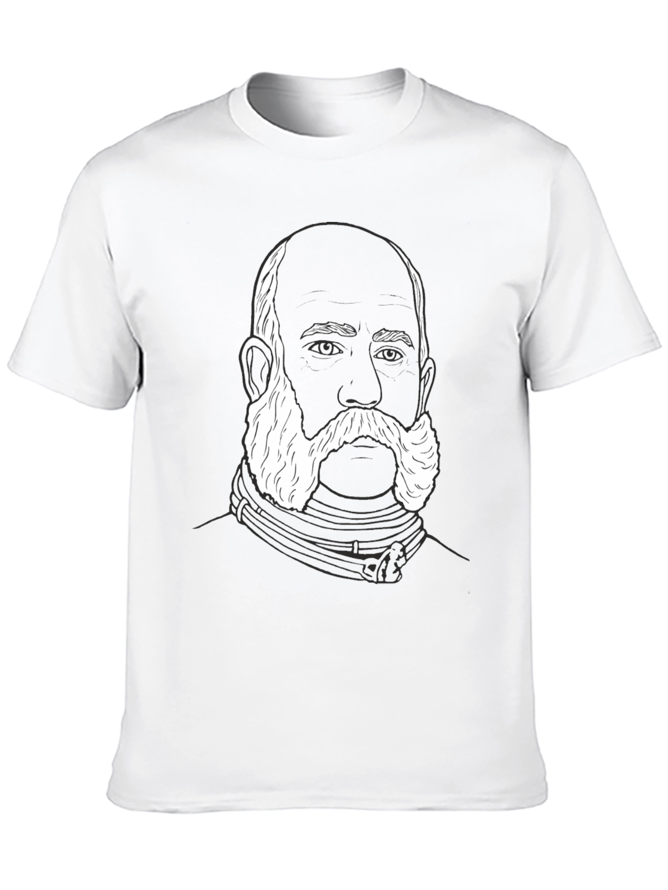 Bearded Man Graphic T-Shirt - Black