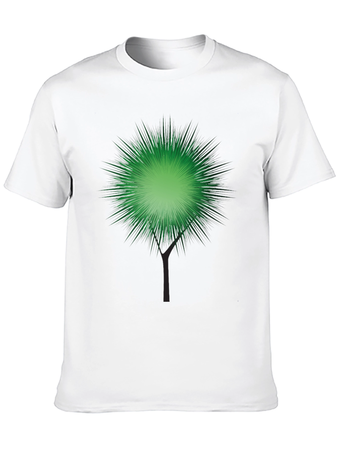 Green Burst Graphic Black T-Shirt