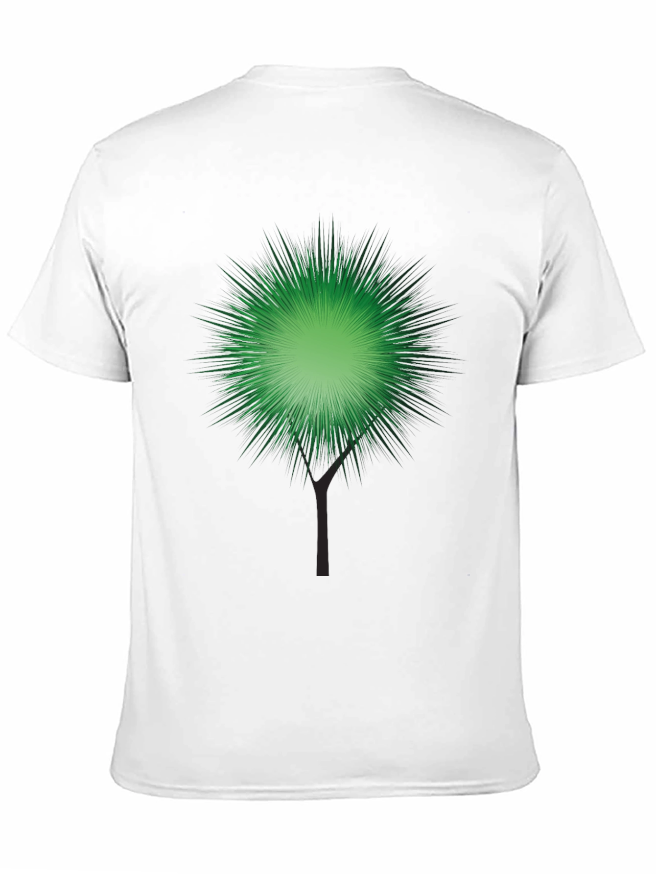 Green Burst Graphic Black T-Shirt