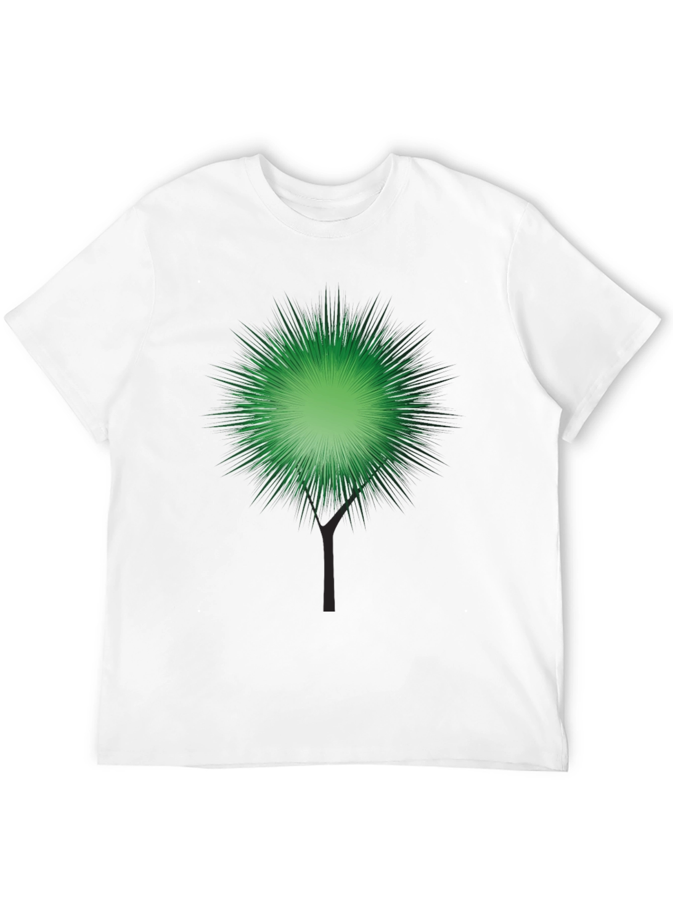 Green Burst Graphic Black T-Shirt