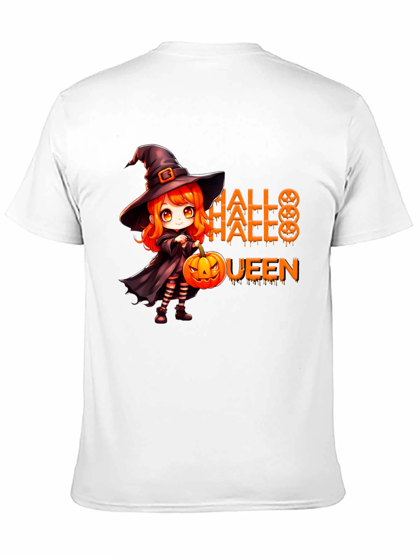 Halloween Queen Black T-Shirt - Witch Design