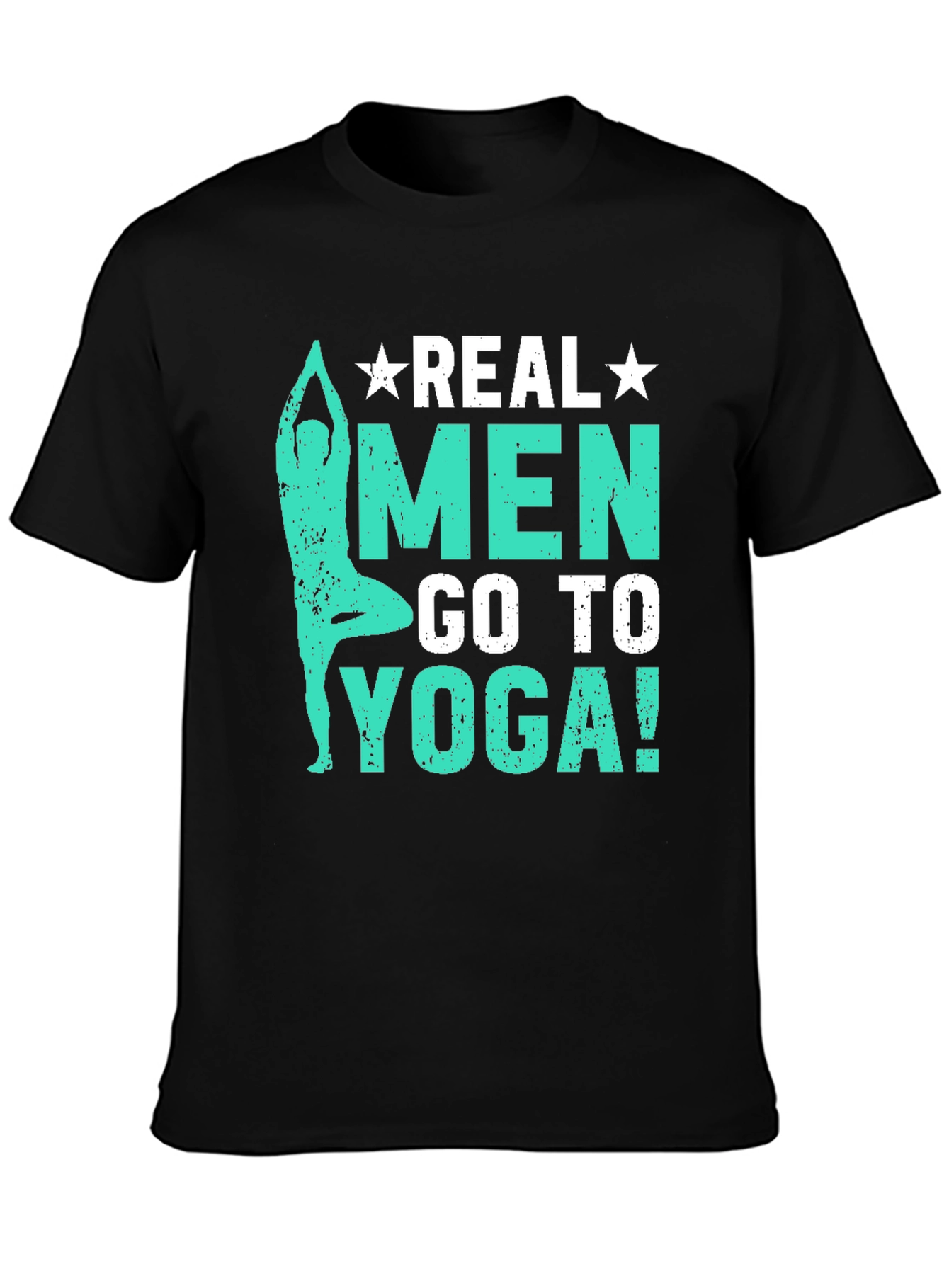 Real Men Go To Yoga T-Shirt - Black