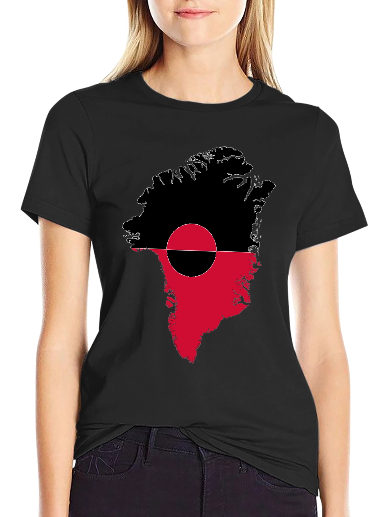 Greenland Flag T-Shirt - Unique Map Design