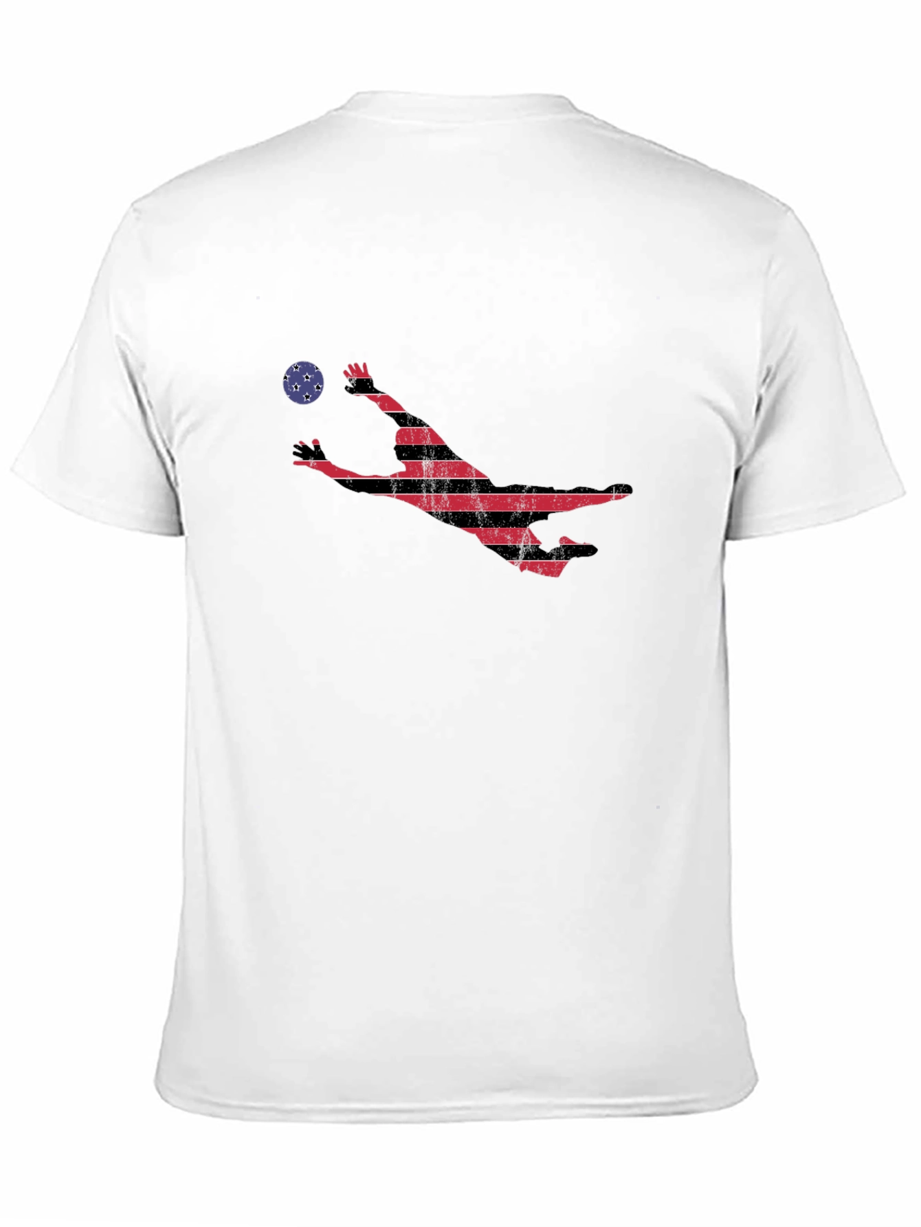 Volleyball Player Graphic Tee - American Flag Style