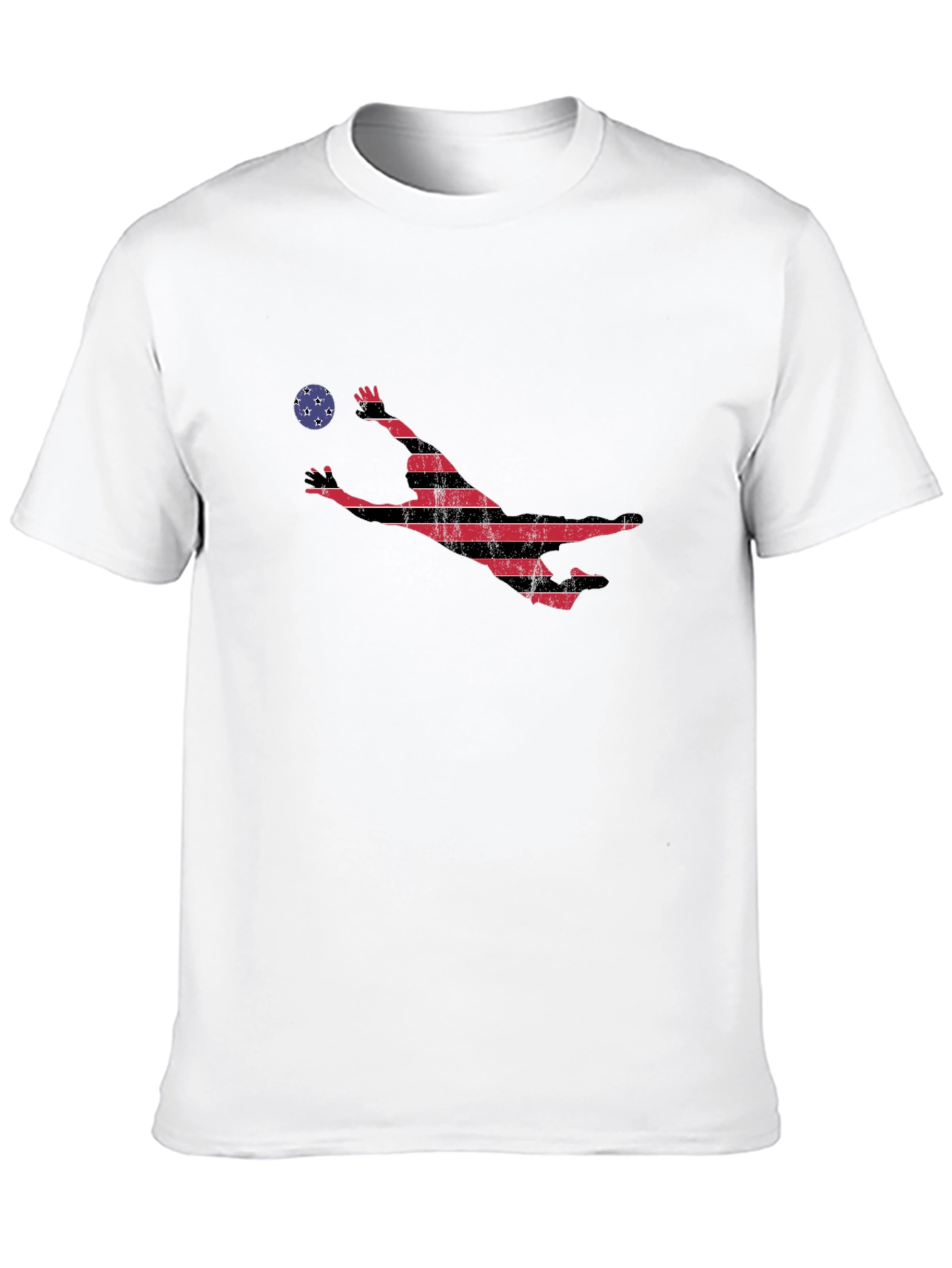 Volleyball Player Graphic Tee - American Flag Style