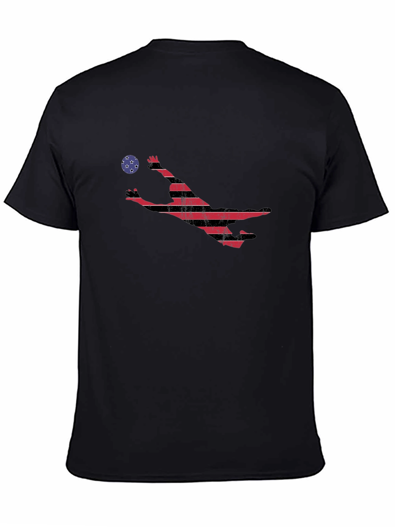 Volleyball Player Graphic Tee - American Flag Style