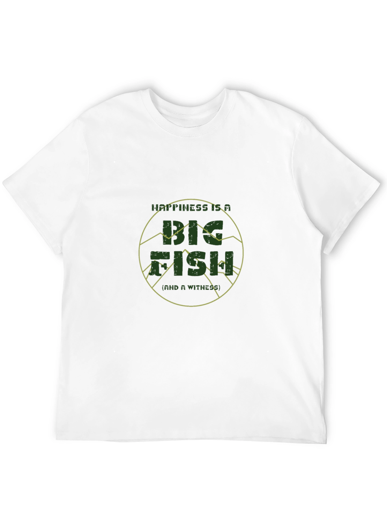 Happiness is a Big Fish Black Graphic Tee