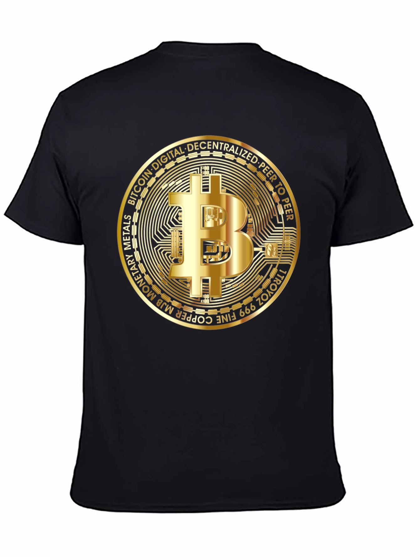 Bitcoin Crypto T-Shirt - Golden Coin Design
